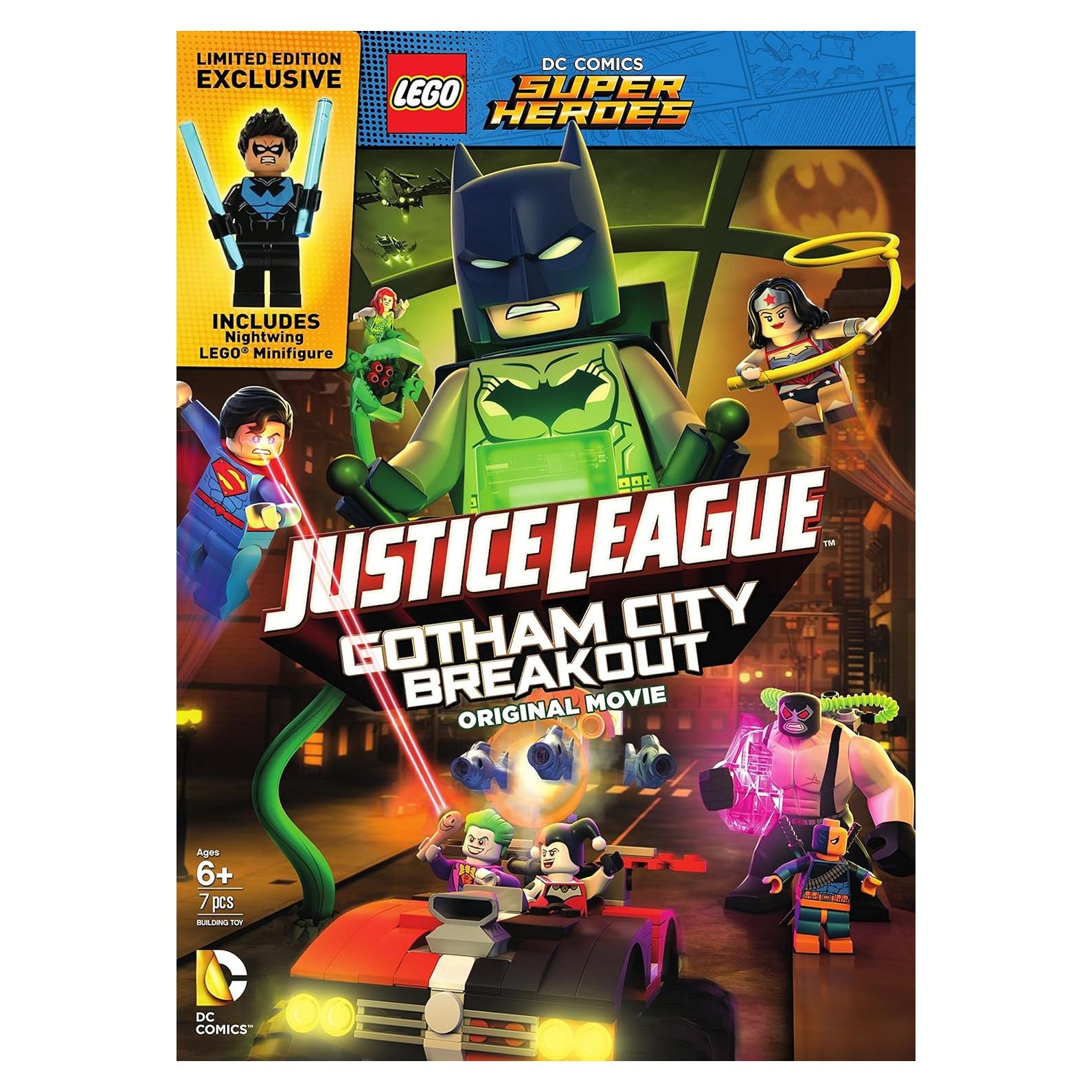 LEGO DC Super Heroes Gotham City Breakout DVD con Figurina