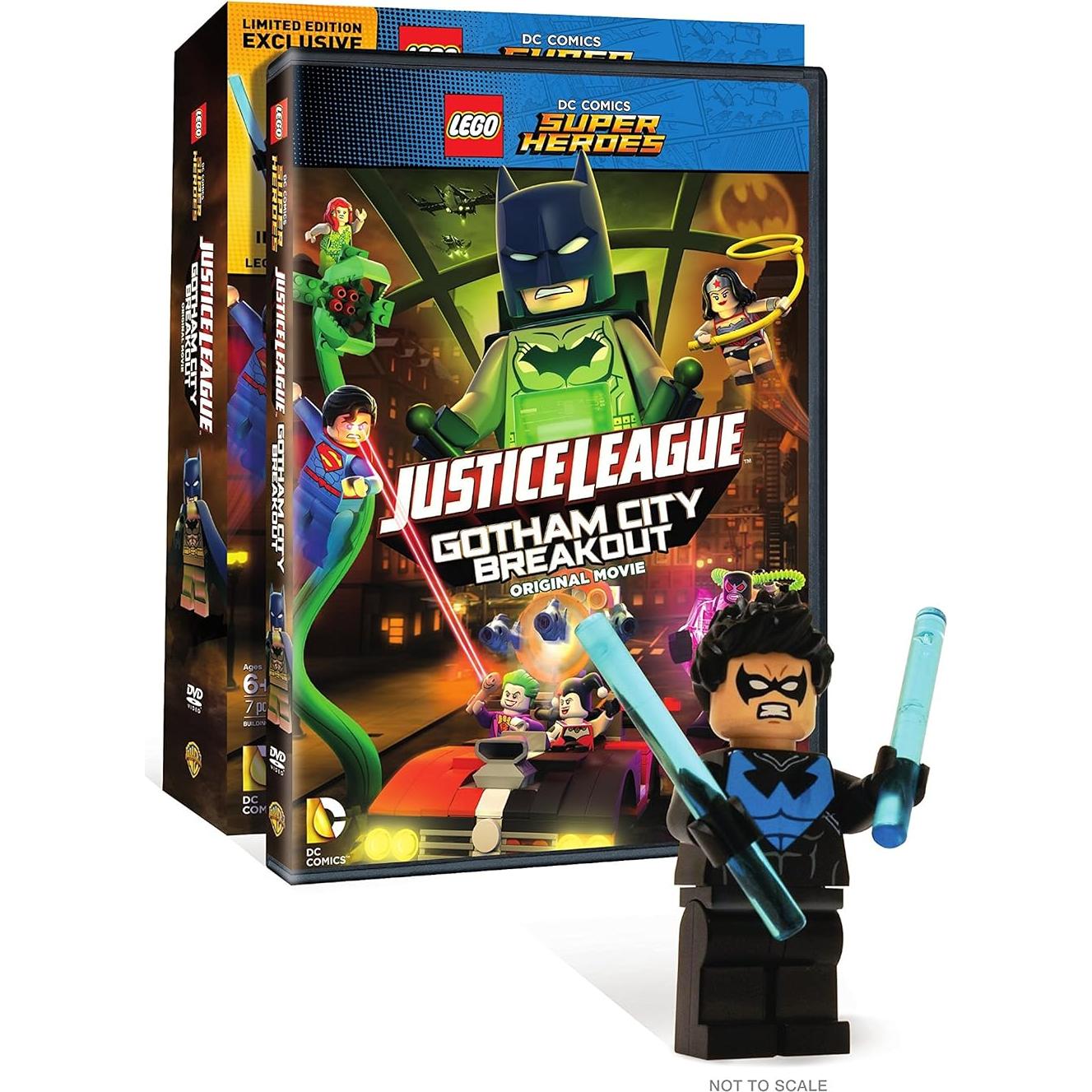 LEGO DC Super Heroes Gotham City Breakout DVD con Figurina