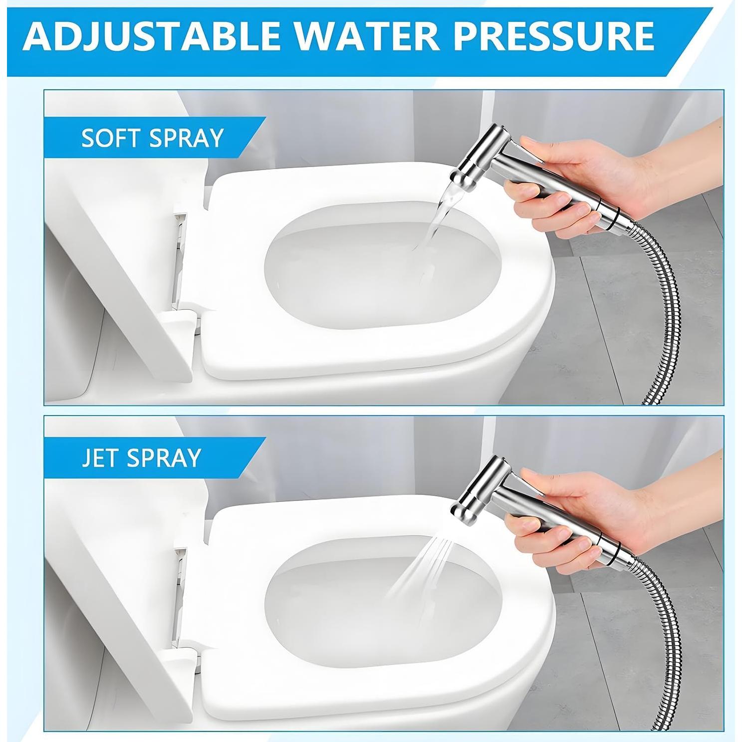 Rociador de Bidet de Mano GASLIKE Acero Inoxidable 10 Piezas