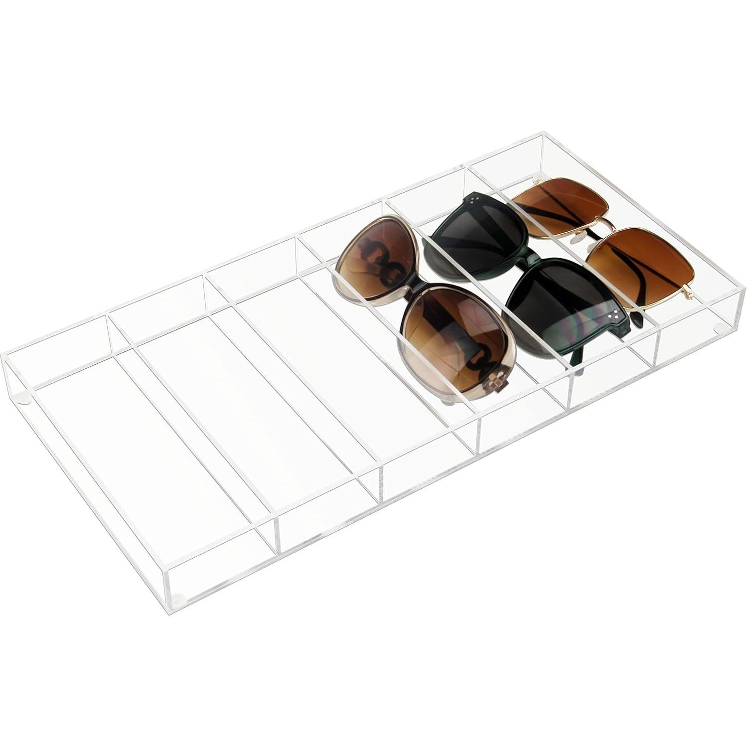 Organizador de Gafas Acrílico Weiai 6 Compartimentos Transparente