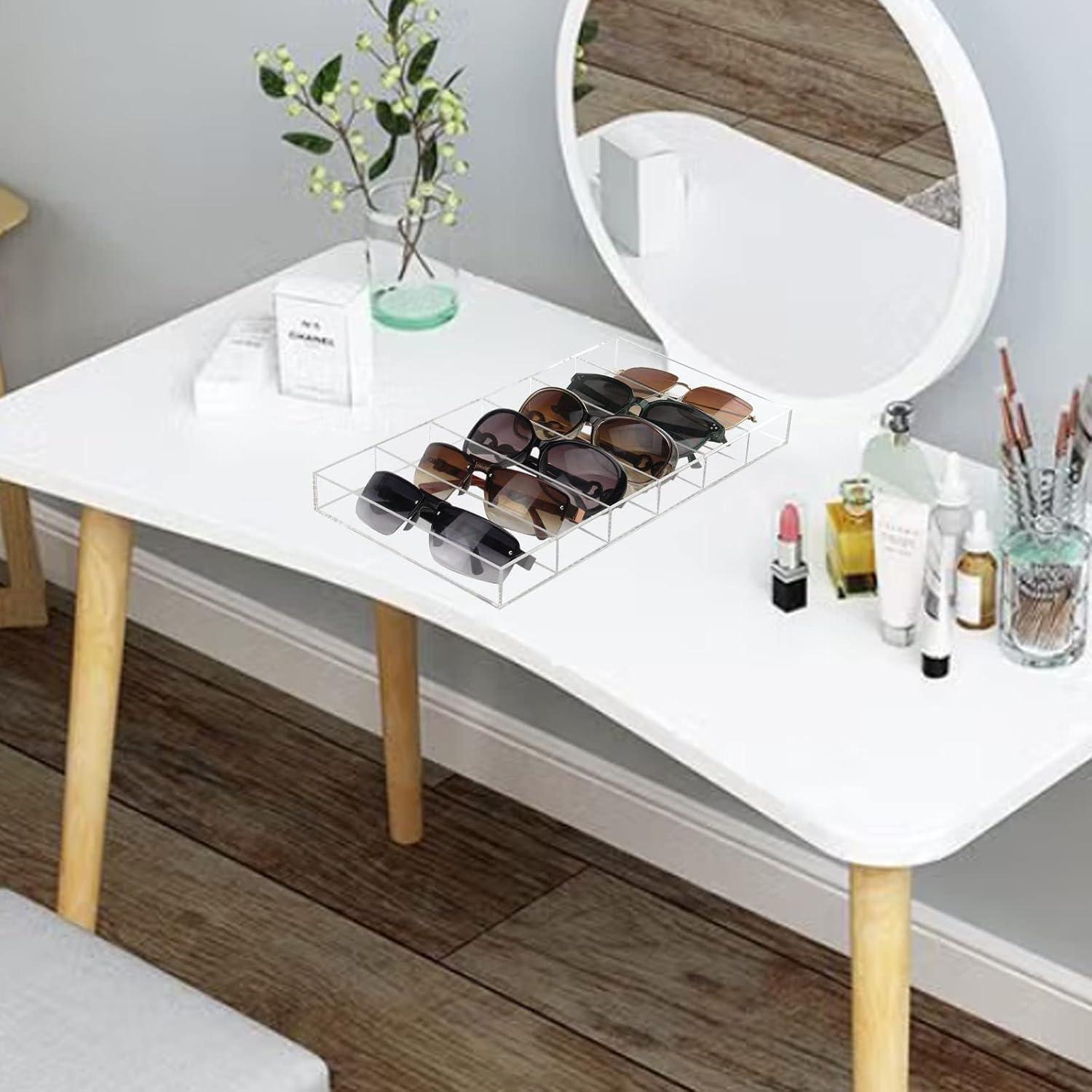 Organizador de Gafas Acrílico Weiai 6 Compartimentos Transparente