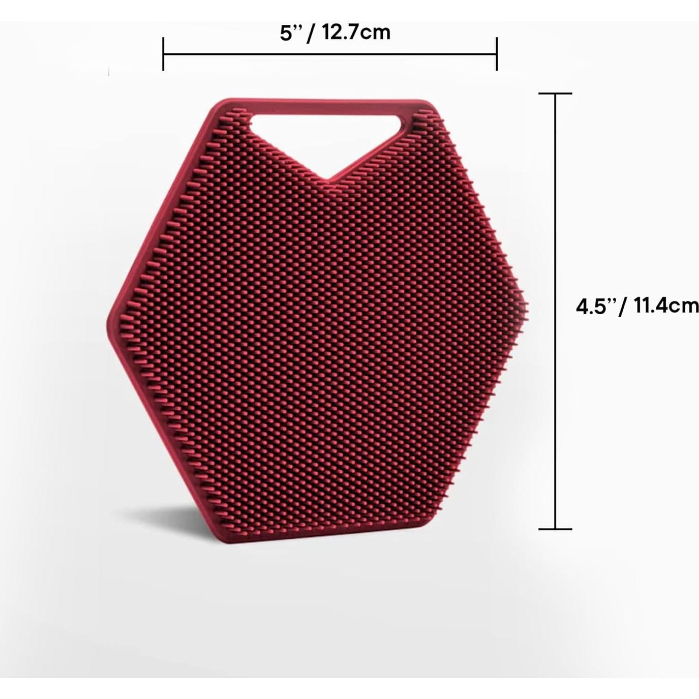 Exfoliante Corporal Tooletries de Silicona Burdeos 12.7x11.4cm