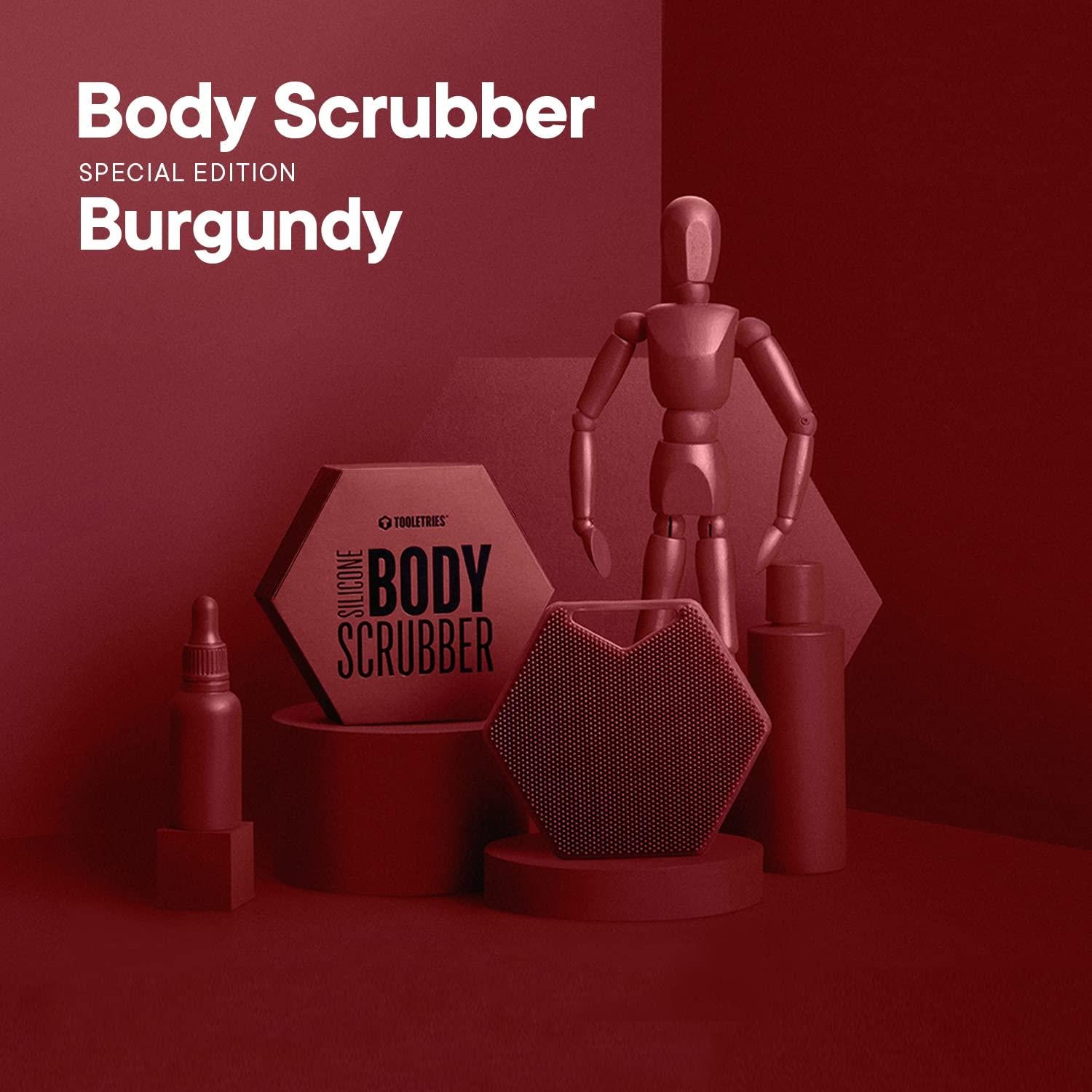 Exfoliante Corporal Tooletries de Silicona Burdeos 12.7x11.4cm