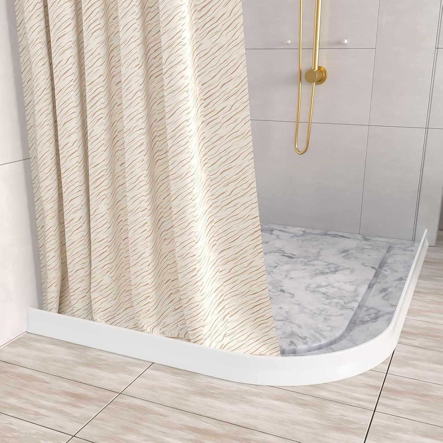 Dique de Agua de Ducha Plegable Ronsoile 99x2.5 cm Blanco