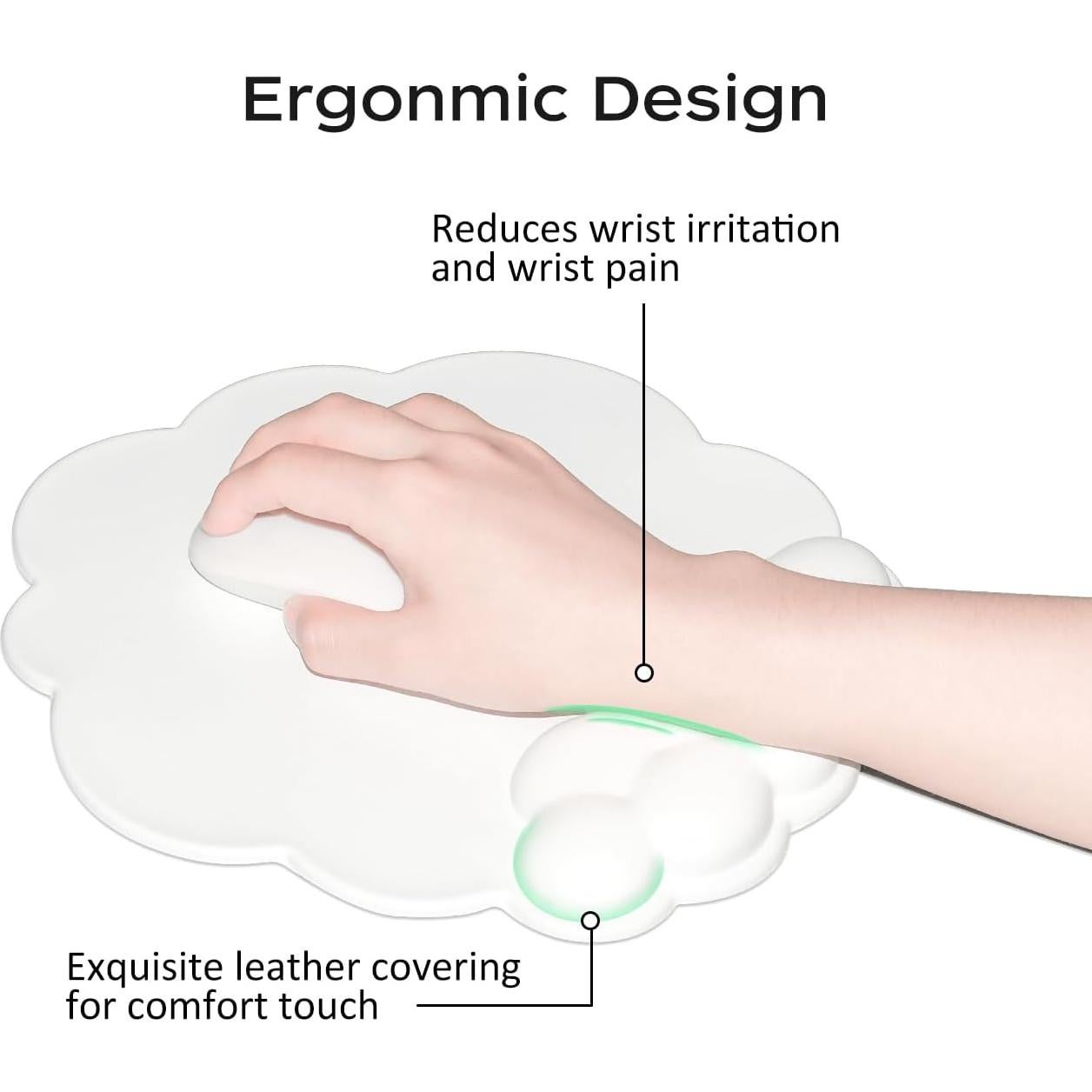 Almohadillas para Ratón JIKIOU Nube Ergonómica con Soporte