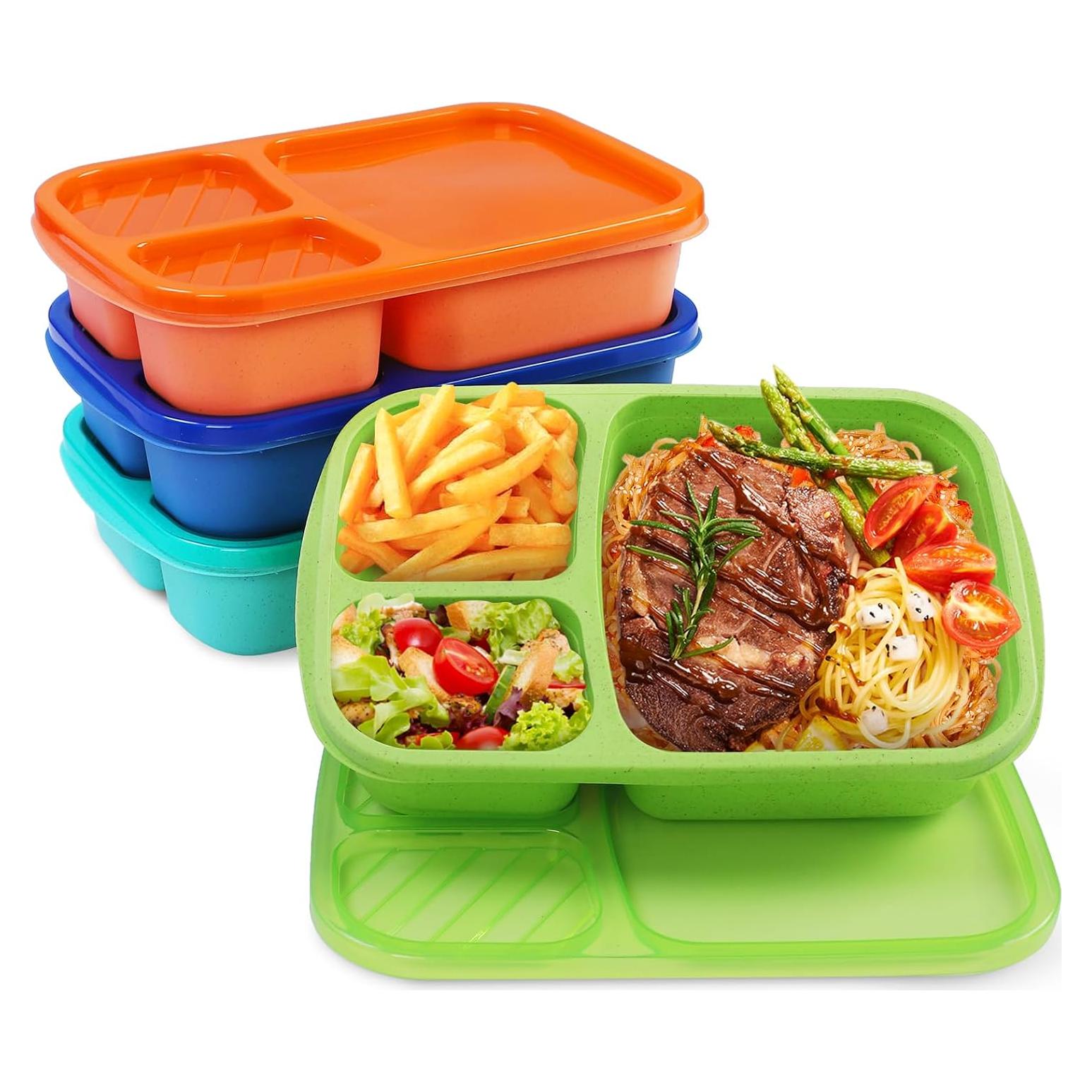 Juego de 4 cajas de almuerzo Bento Buluker 900ml aptas microondas
