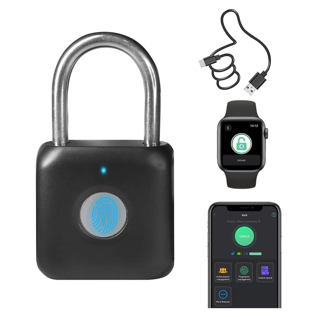 Candado Biométrico eLinkSmart YL-P8bf Negro con APP