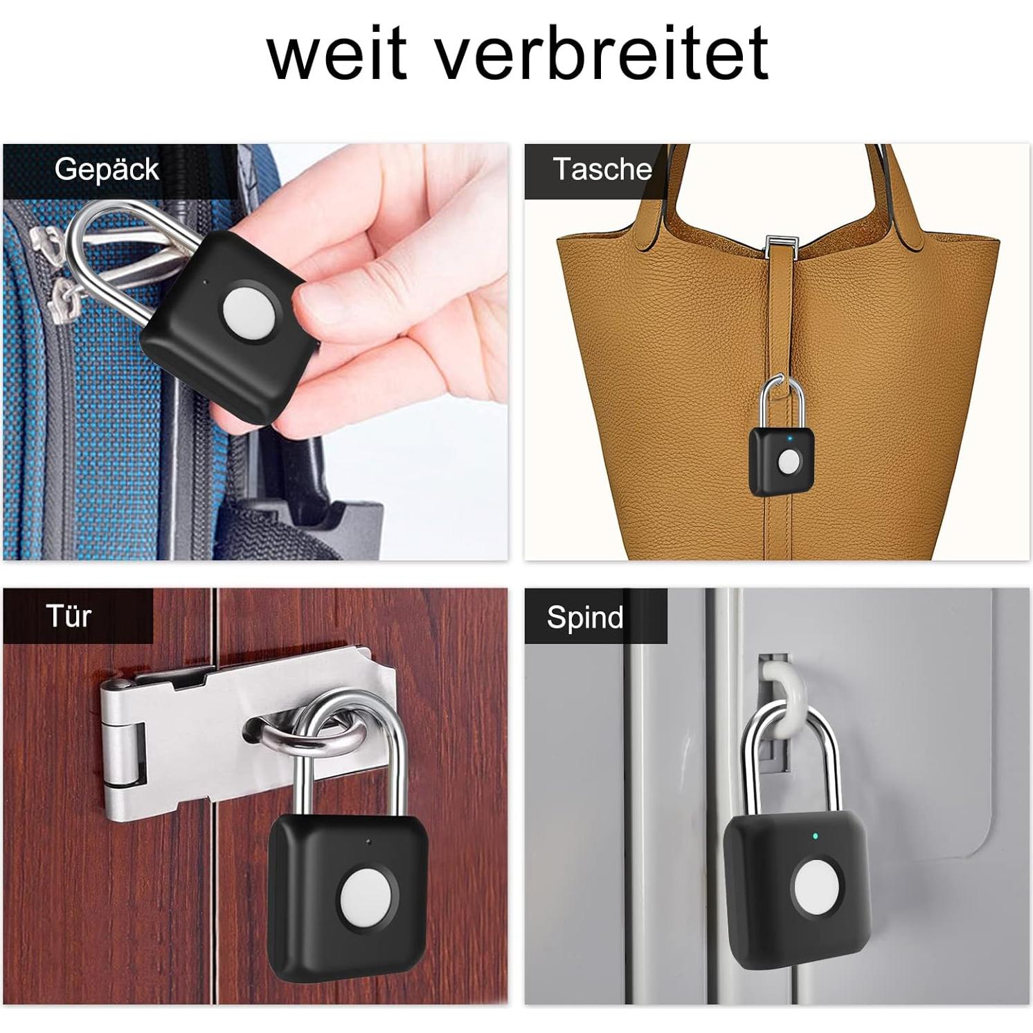 Candado Biométrico eLinkSmart YL-P8bf Negro con APP