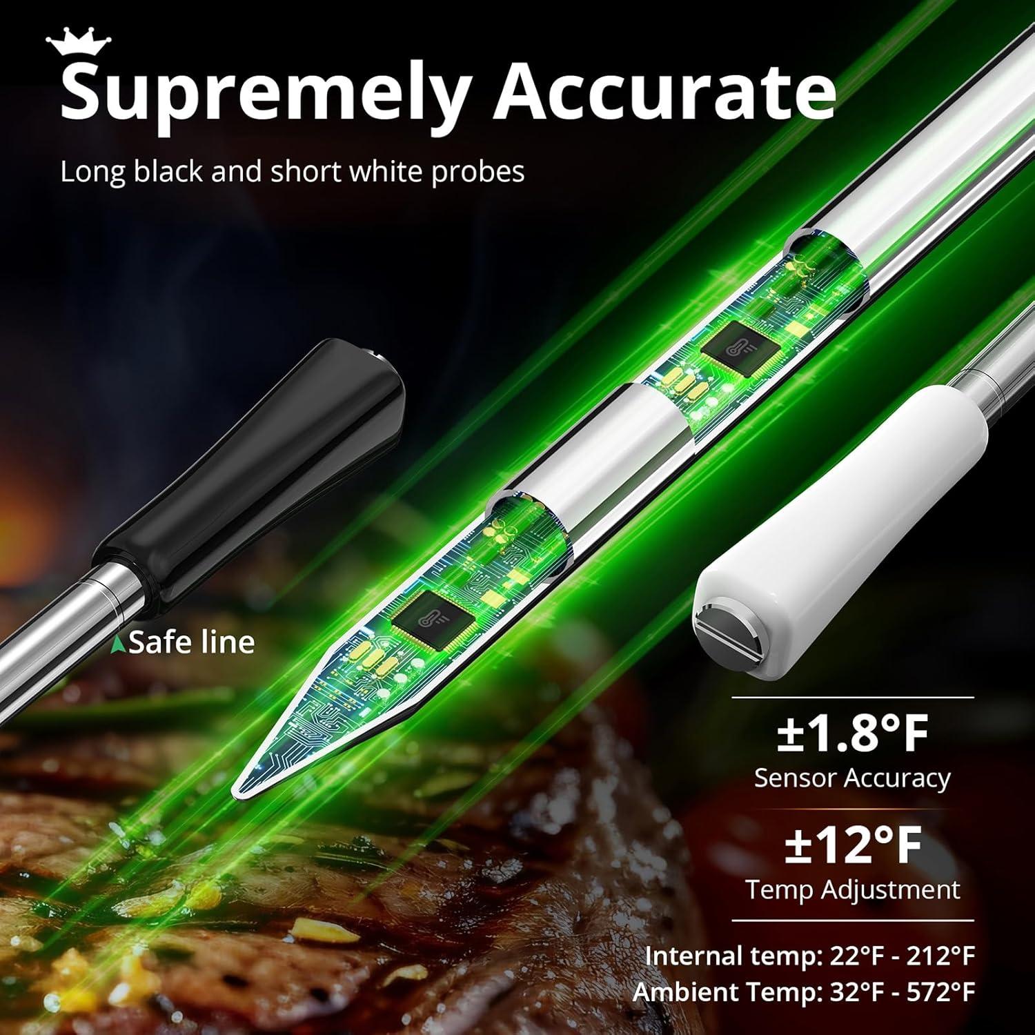 Termómetro de Carne Digital WiFi Bluetooth CharMeter 2 Sondas