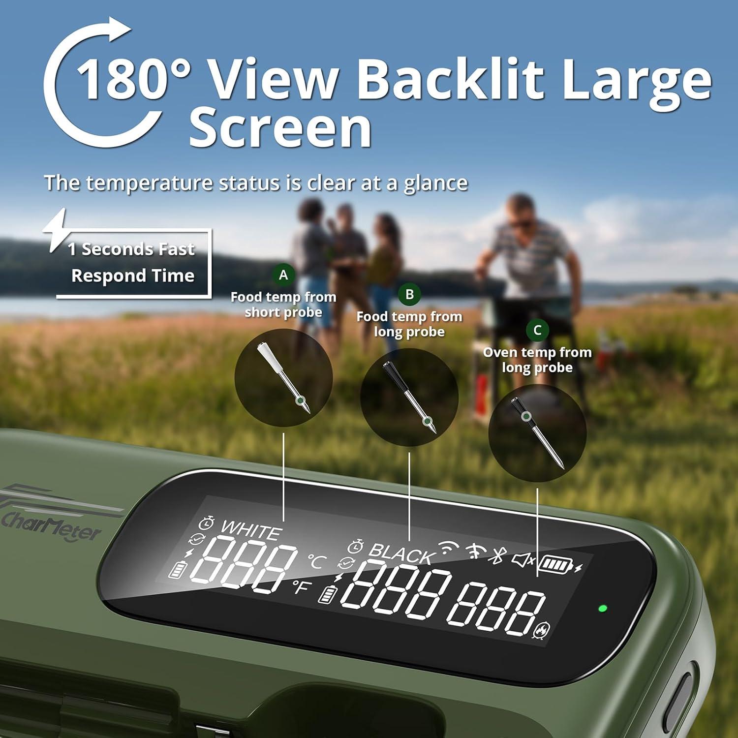 Termómetro de Carne Digital WiFi Bluetooth CharMeter 2 Sondas