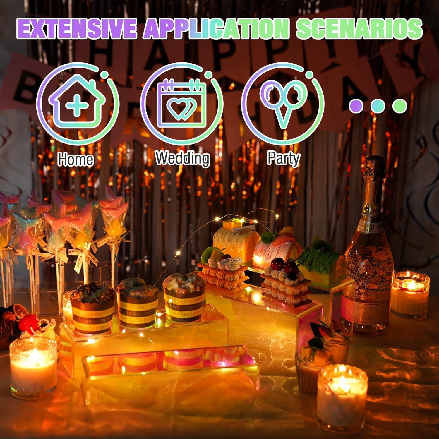 Soporte Acrílico Iridiscente NiHome 4 Niveles 26.4-27.9 cm