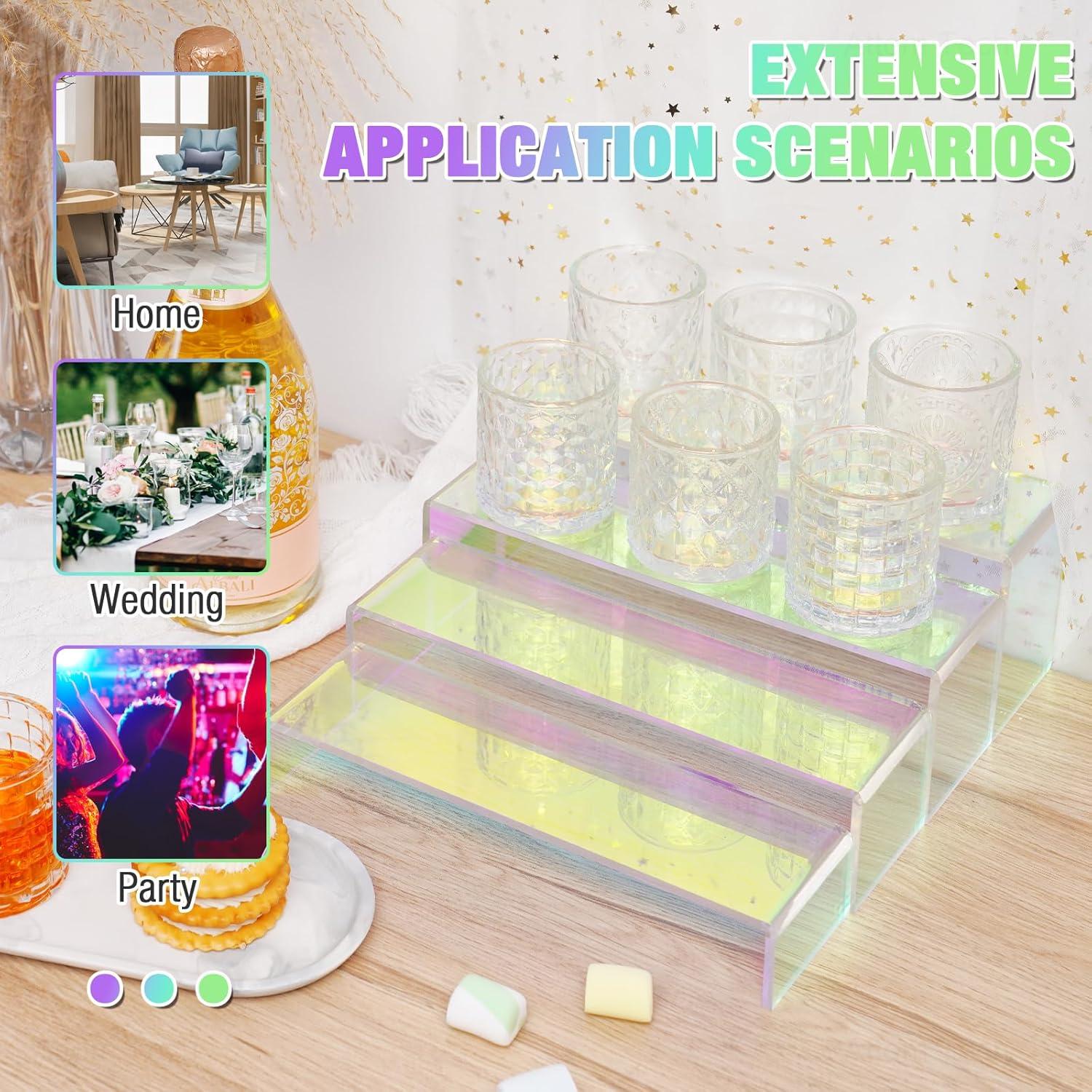 Soporte Acrílico Iridiscente NiHome 4 Niveles 26.4-27.9 cm