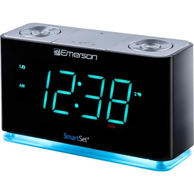 Reloj Despertador Inteligente Emerson ER100301 con Bluetooth y USB
