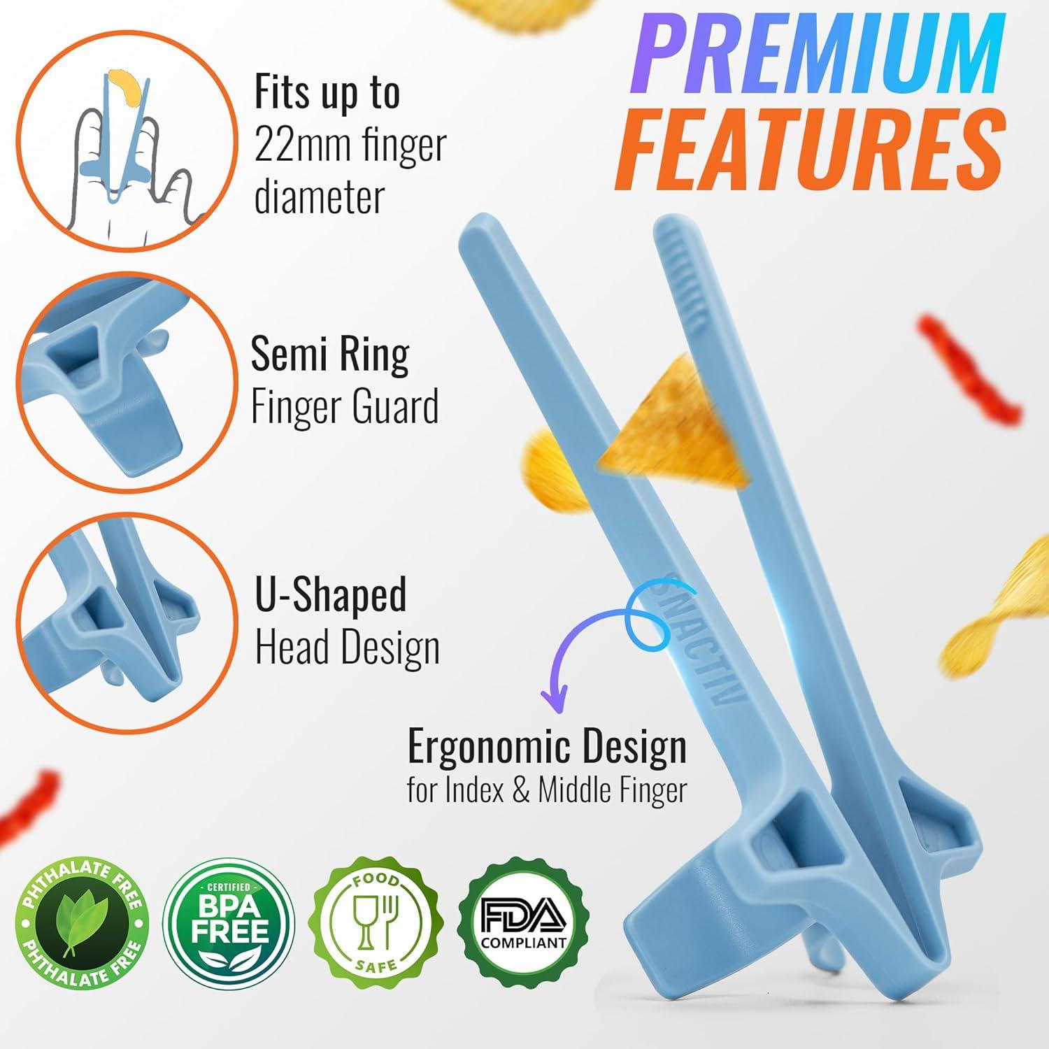 Palillos para Dedos SNACTIV LITE - Paquete de 4 Piezas Antideslizantes