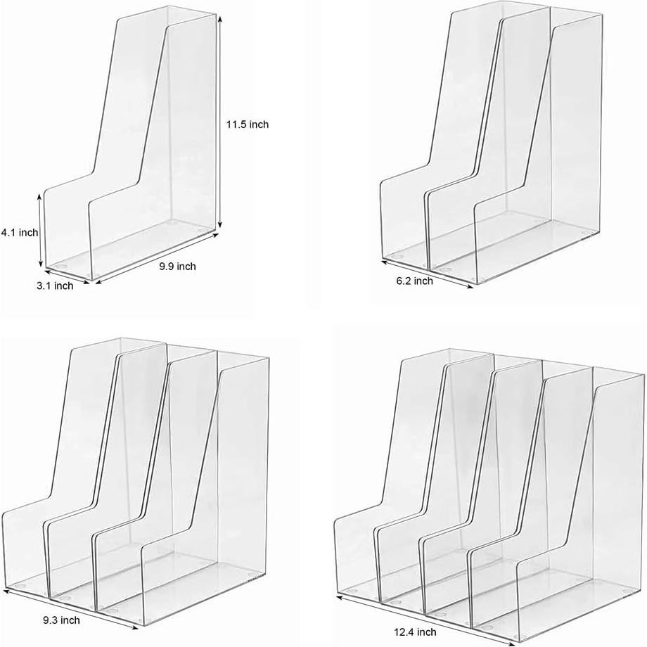 Soporte Vertical Organizador de Documentos RHONZHAO 4 Piezas
