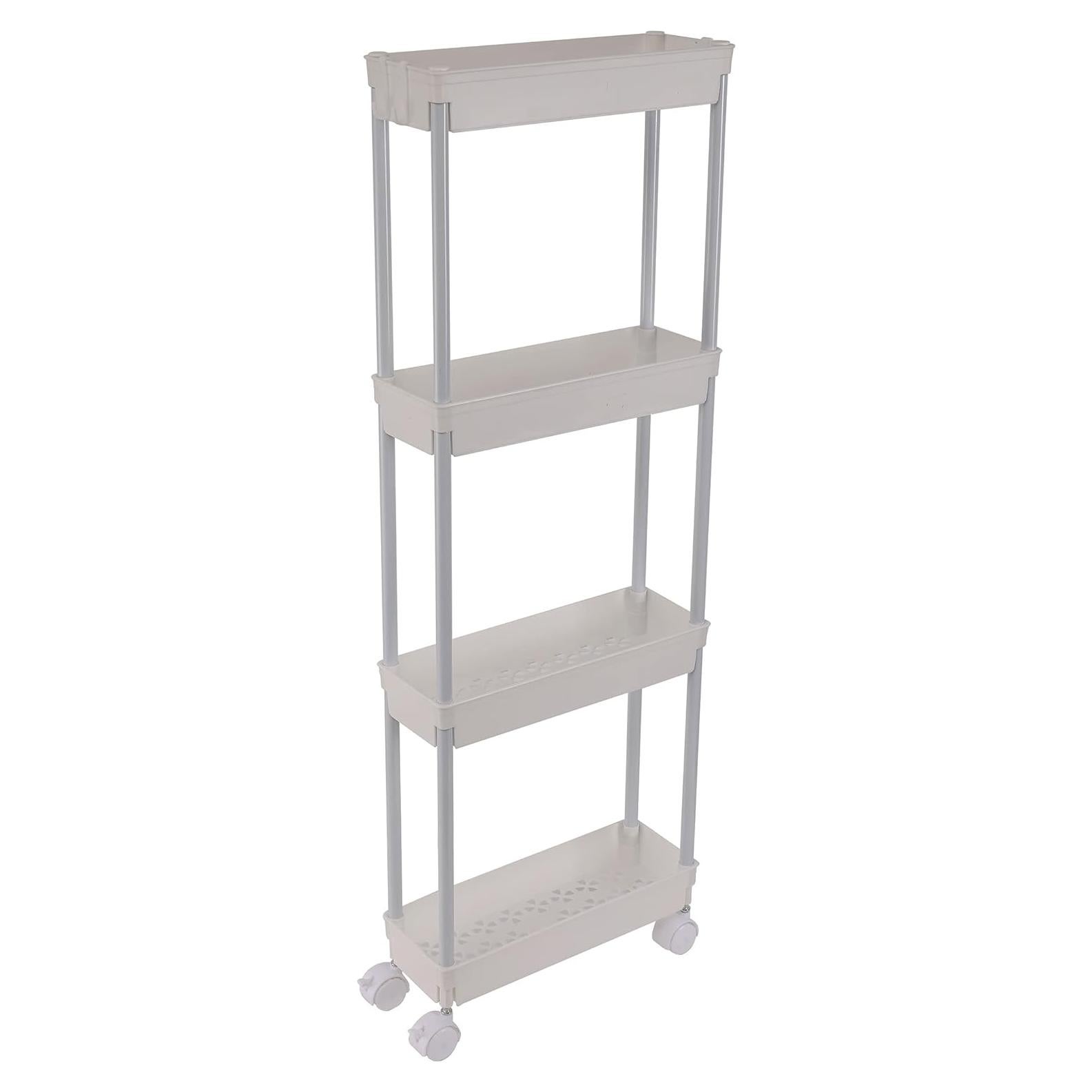 Carro de Almacenamiento Móvil Sooyee Slim 4 Niveles Blanco
