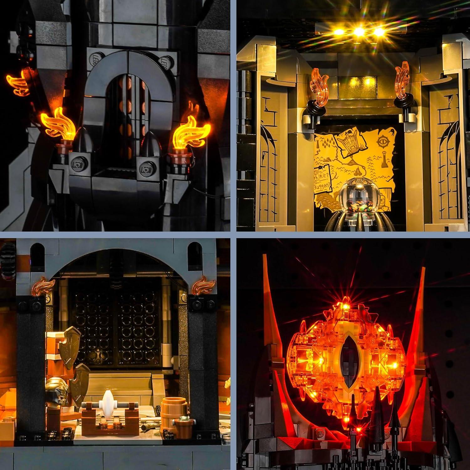 Luz LED BrickBling para Lego 10333 Barad-dur - Versión Mejorada