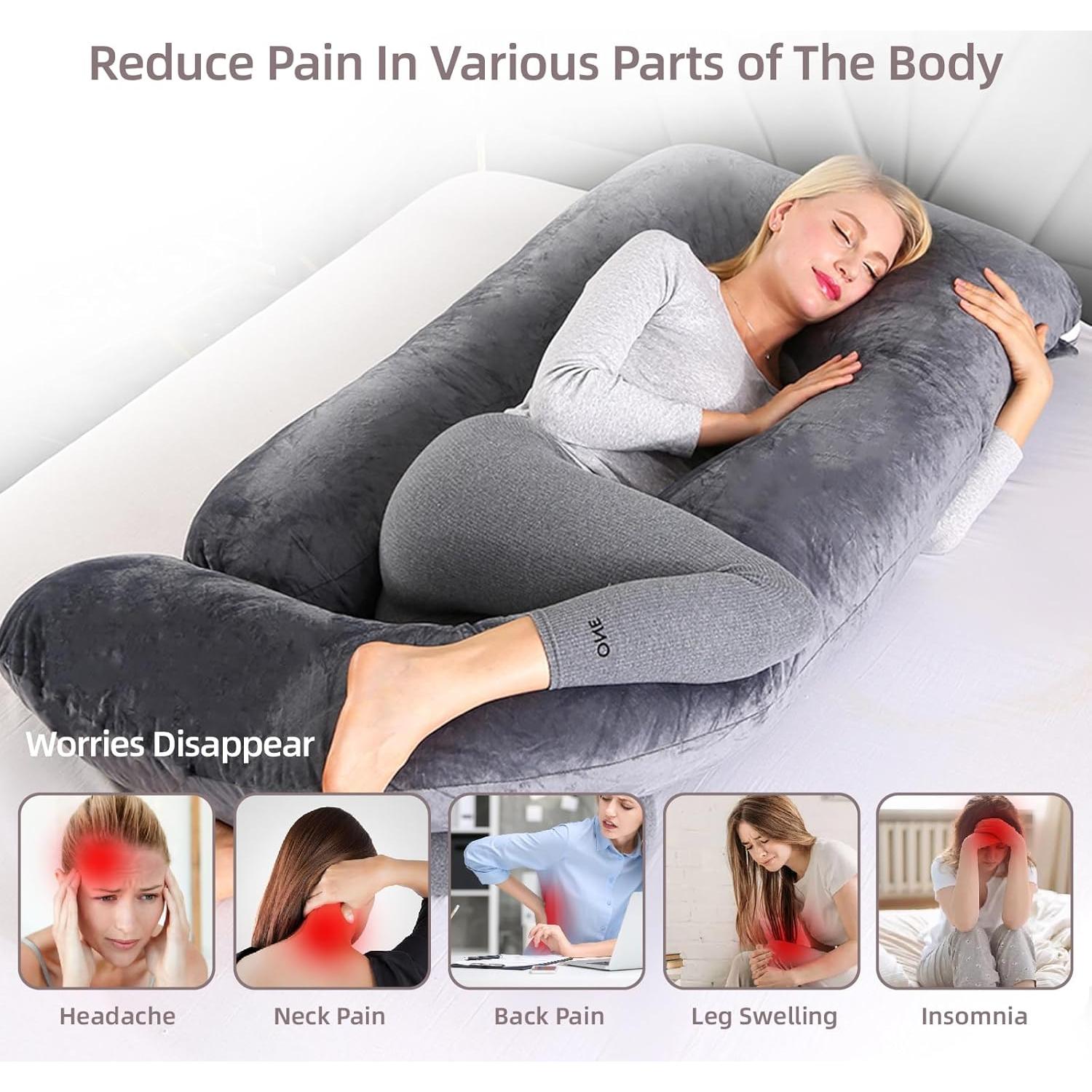 Almohada de Embarazo HychYAYA Forma de U+C 152.4x71.1cm