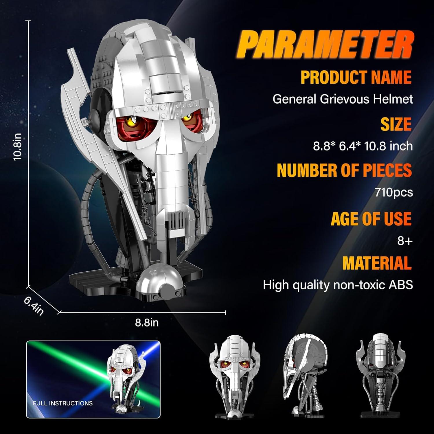 Casco de General Grievous EvoFTIOR 710 Piezas Construcción