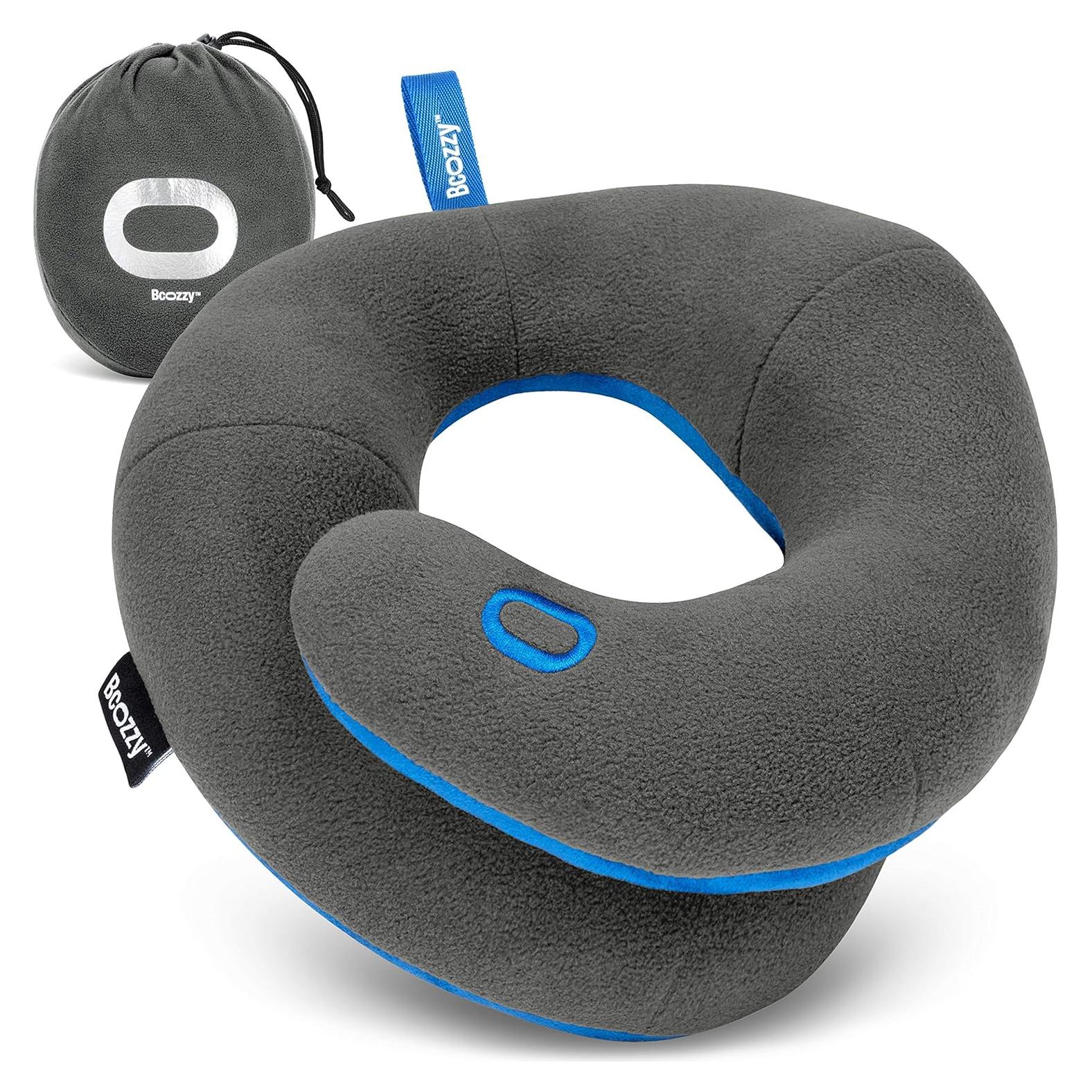 BCOZZY Almohada de Viaje Pequeña para Niños 3-7 Años Gris