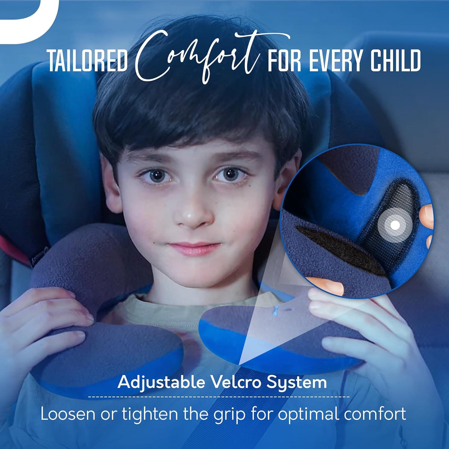 BCOZZY Almohada de Viaje Pequeña para Niños 3-7 Años Gris