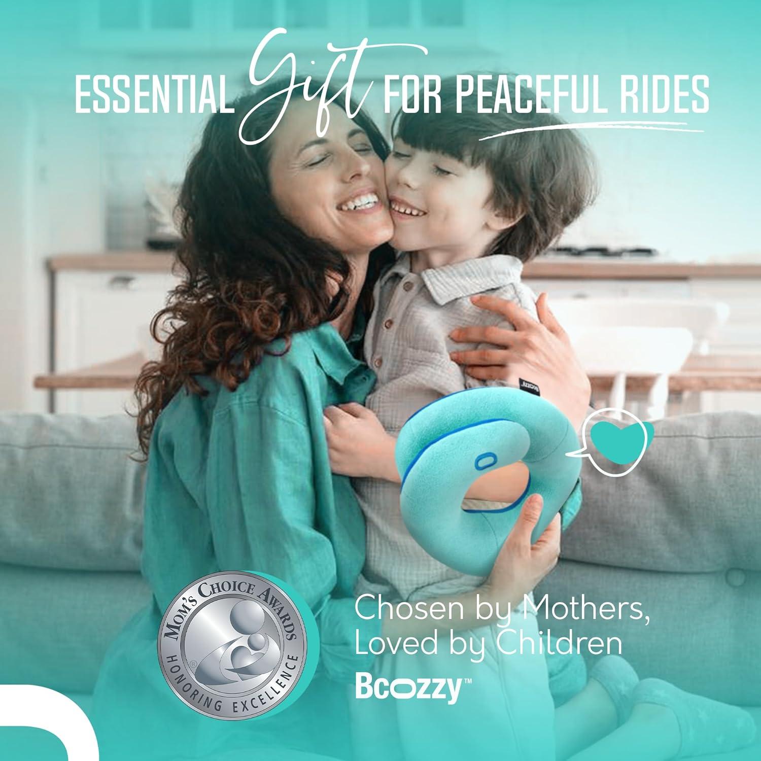 BCOZZY Almohada de Viaje Pequeña para Niños 3-7 Años Gris