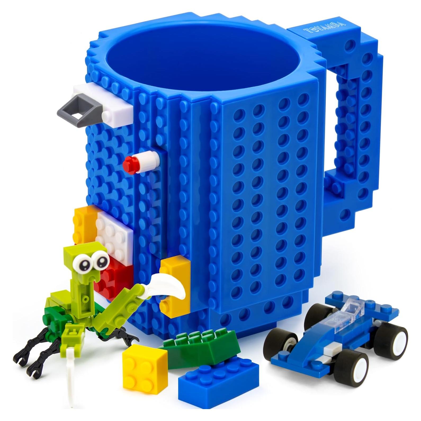 Taza de Ladrillos TOYAMBA 16 oz Azul Libre de BPA