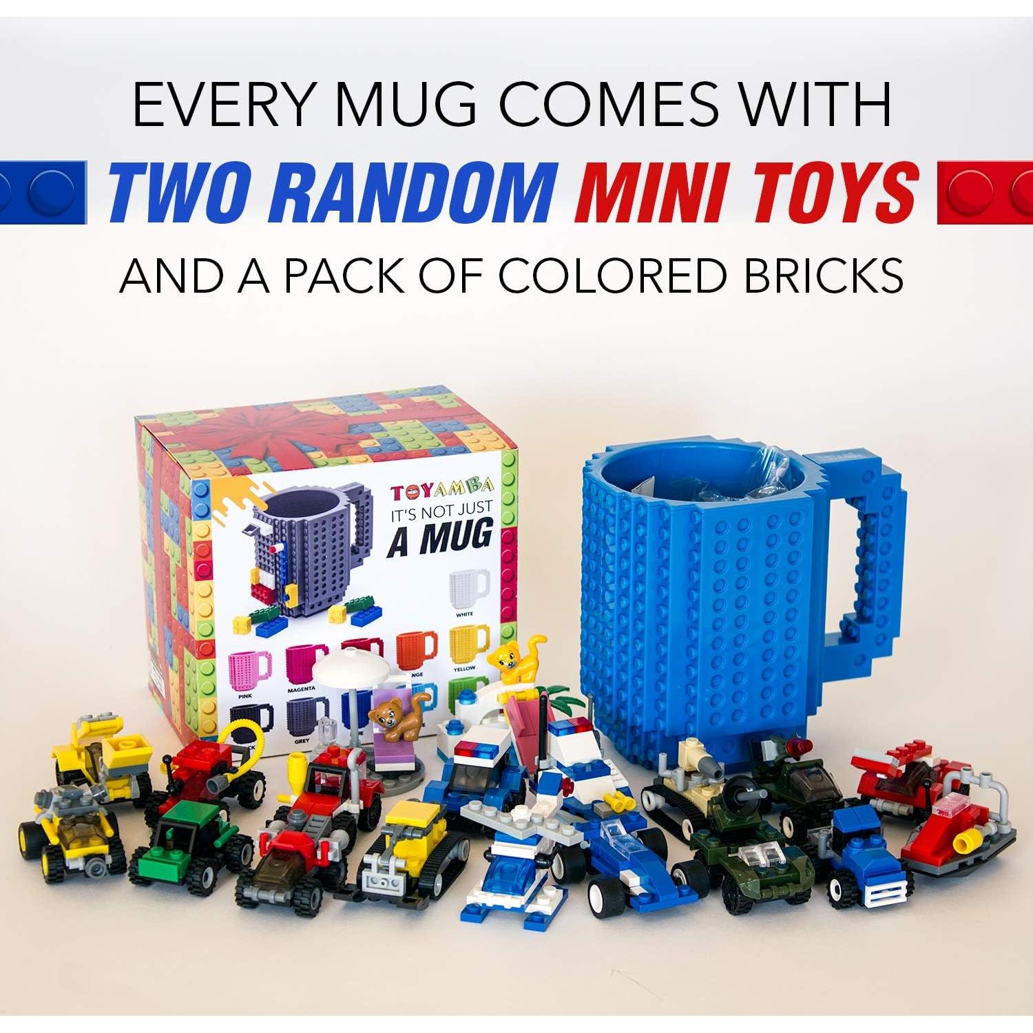 Taza de Ladrillos TOYAMBA 16 oz Azul Libre de BPA