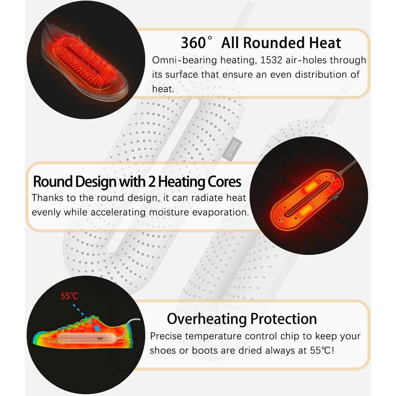Secador de Zapatos Eléctrico Snowpea con Temporizador 3/6/9h