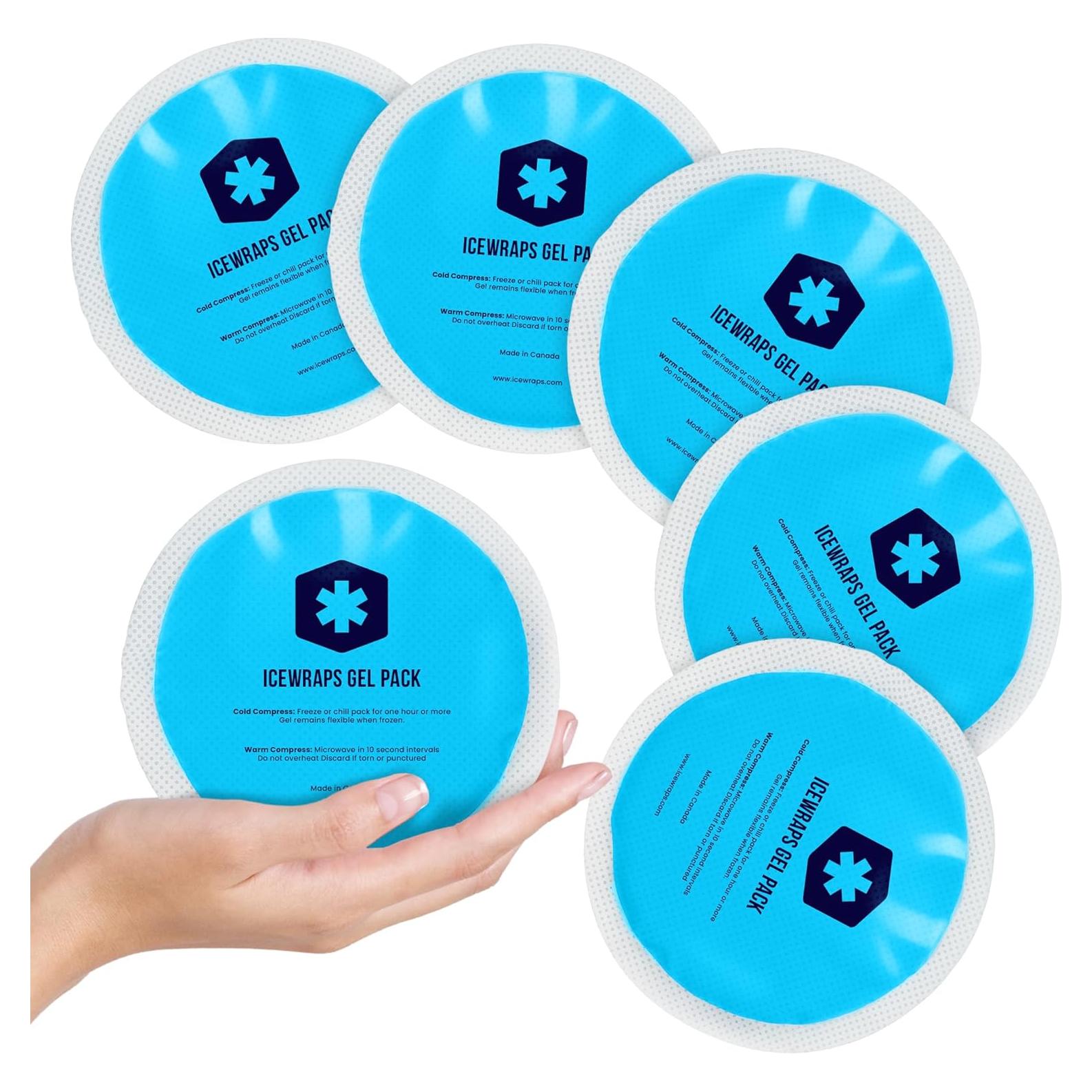 Paquete de 5 Paquetes de Gel Reutilizables ICEWRAPS para Calor y Frío
