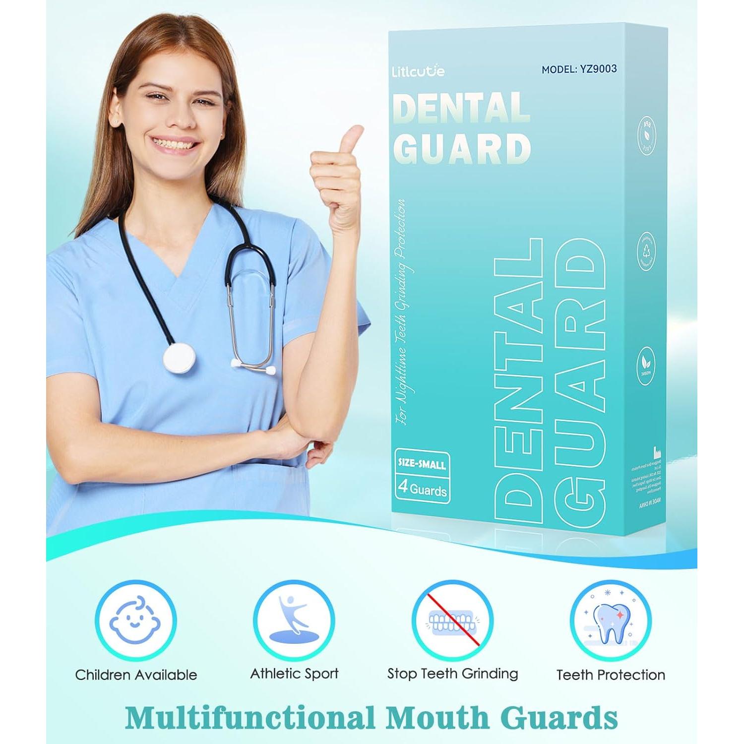 Protector Bucal Nocturno Litlcutie Pequeño Verde Menta 4 Pzs