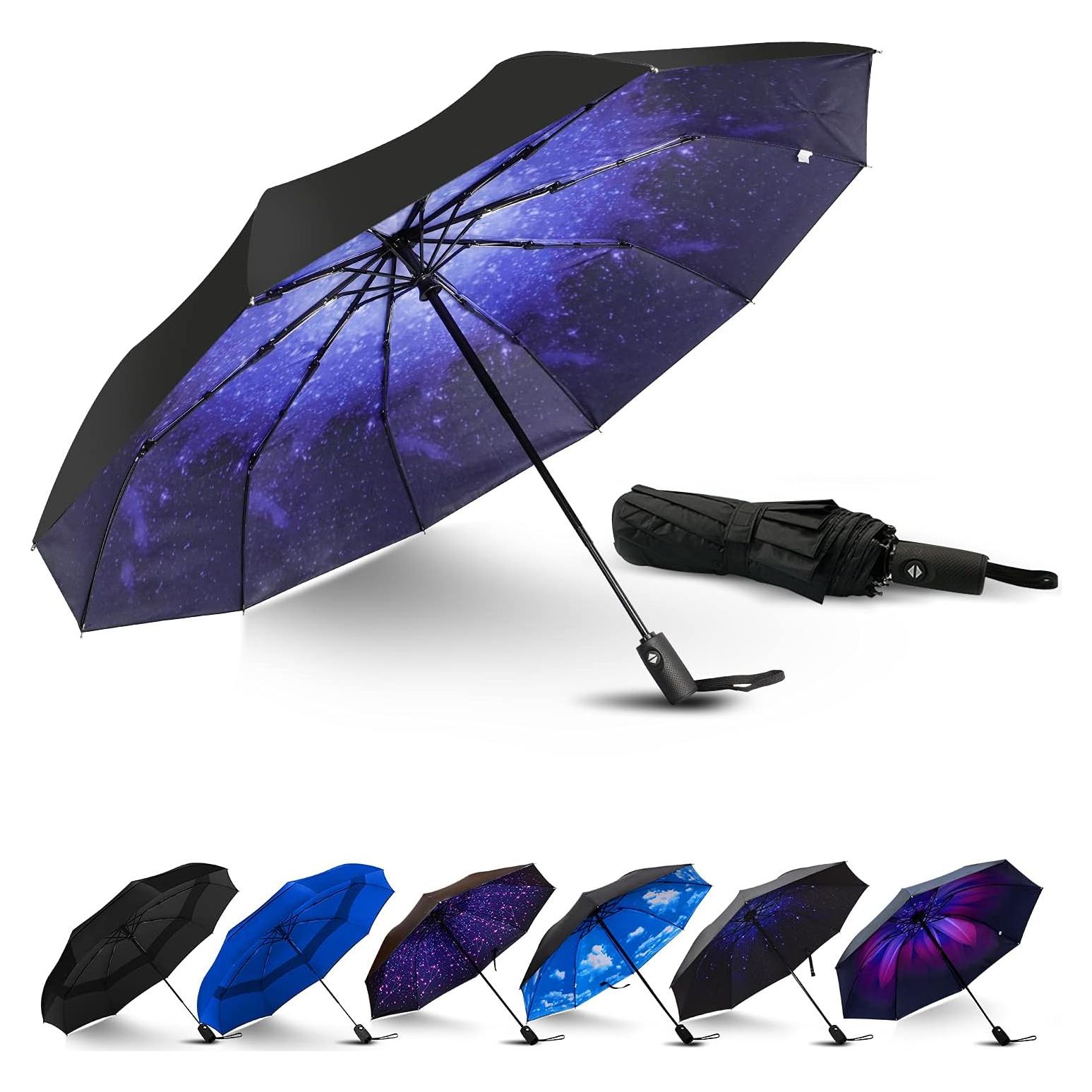 Paraguas LLanxiry Plegable Automático Resistente al Viento
