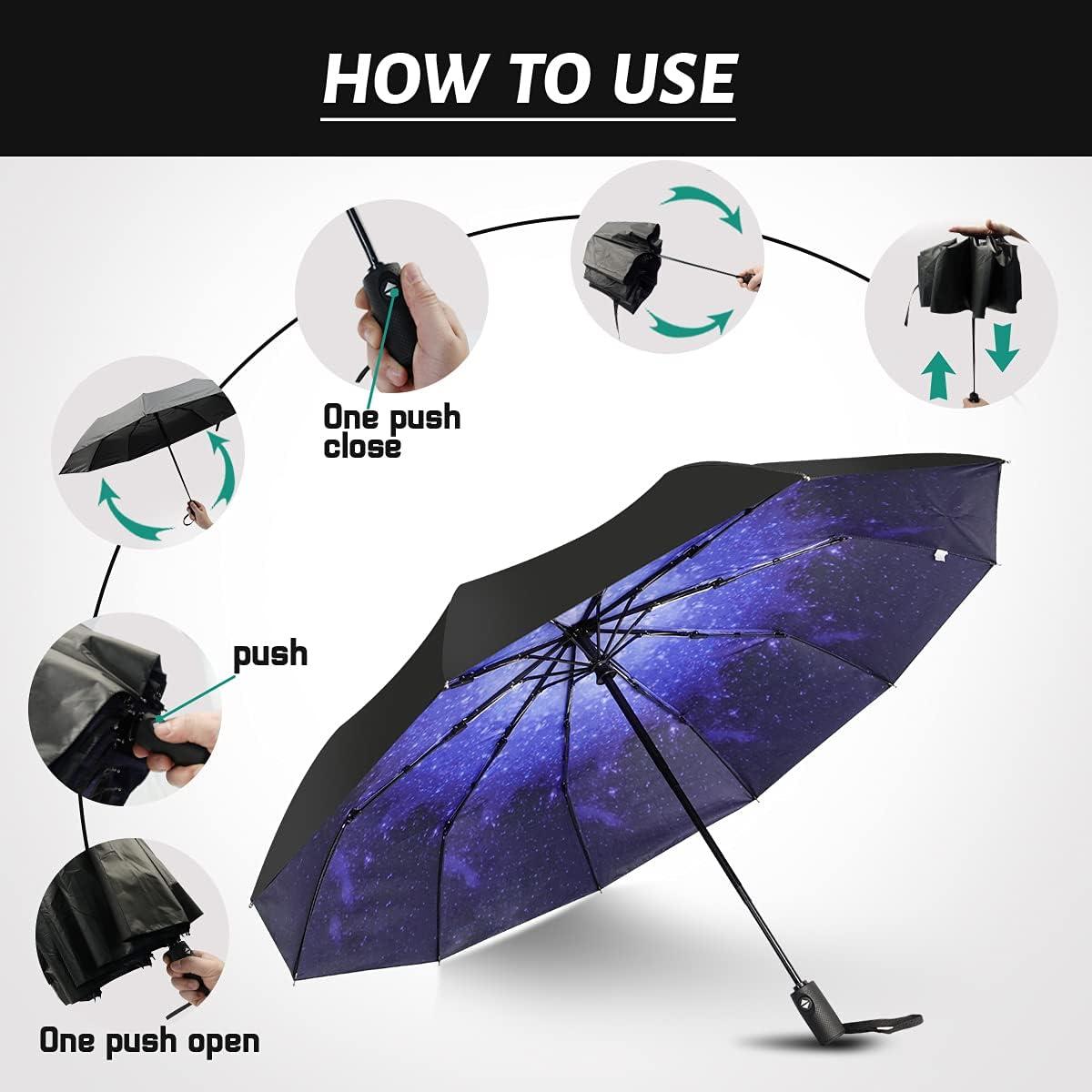 Paraguas LLanxiry Plegable Automático Resistente al Viento