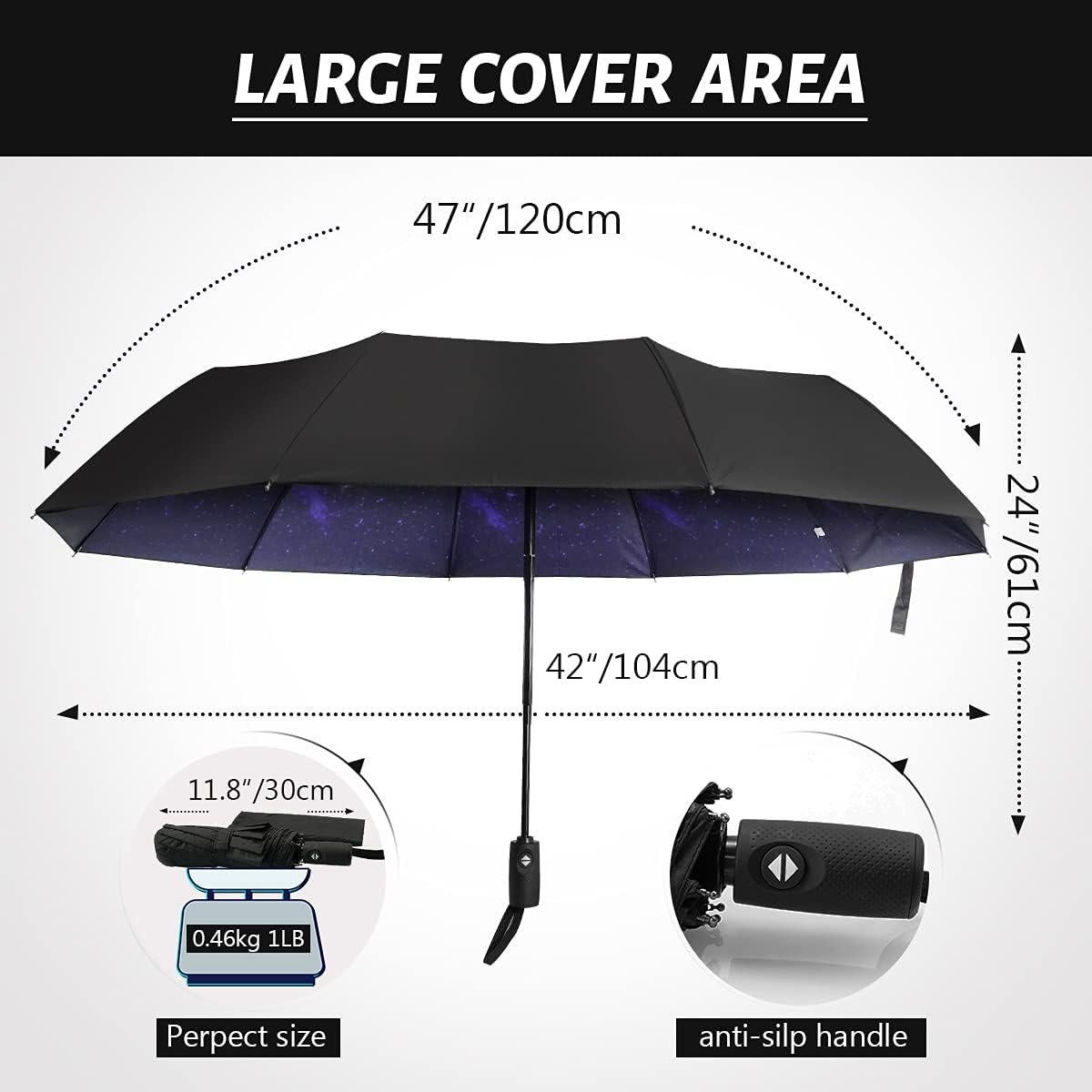 Paraguas LLanxiry Plegable Automático Resistente al Viento