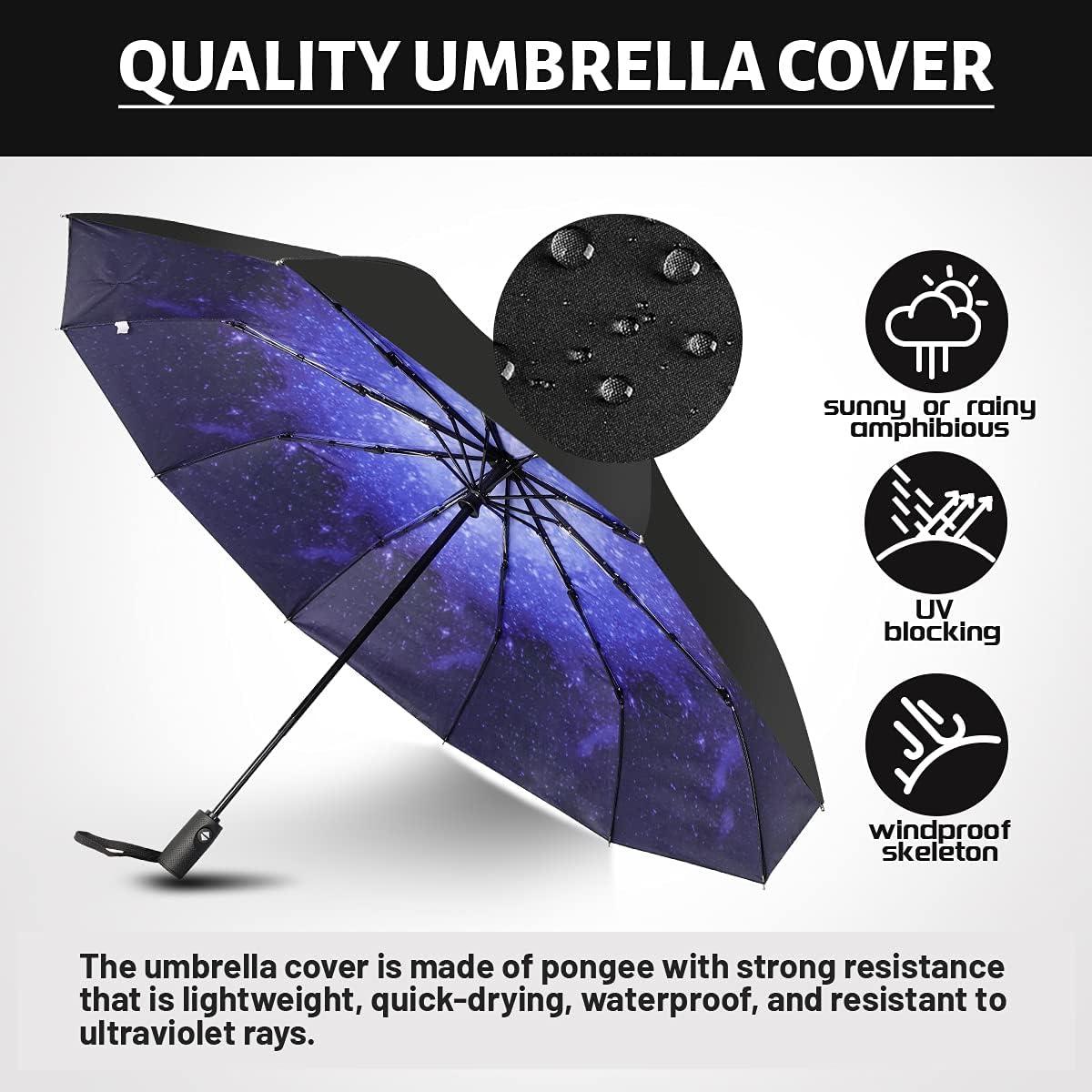 Paraguas LLanxiry Plegable Automático Resistente al Viento