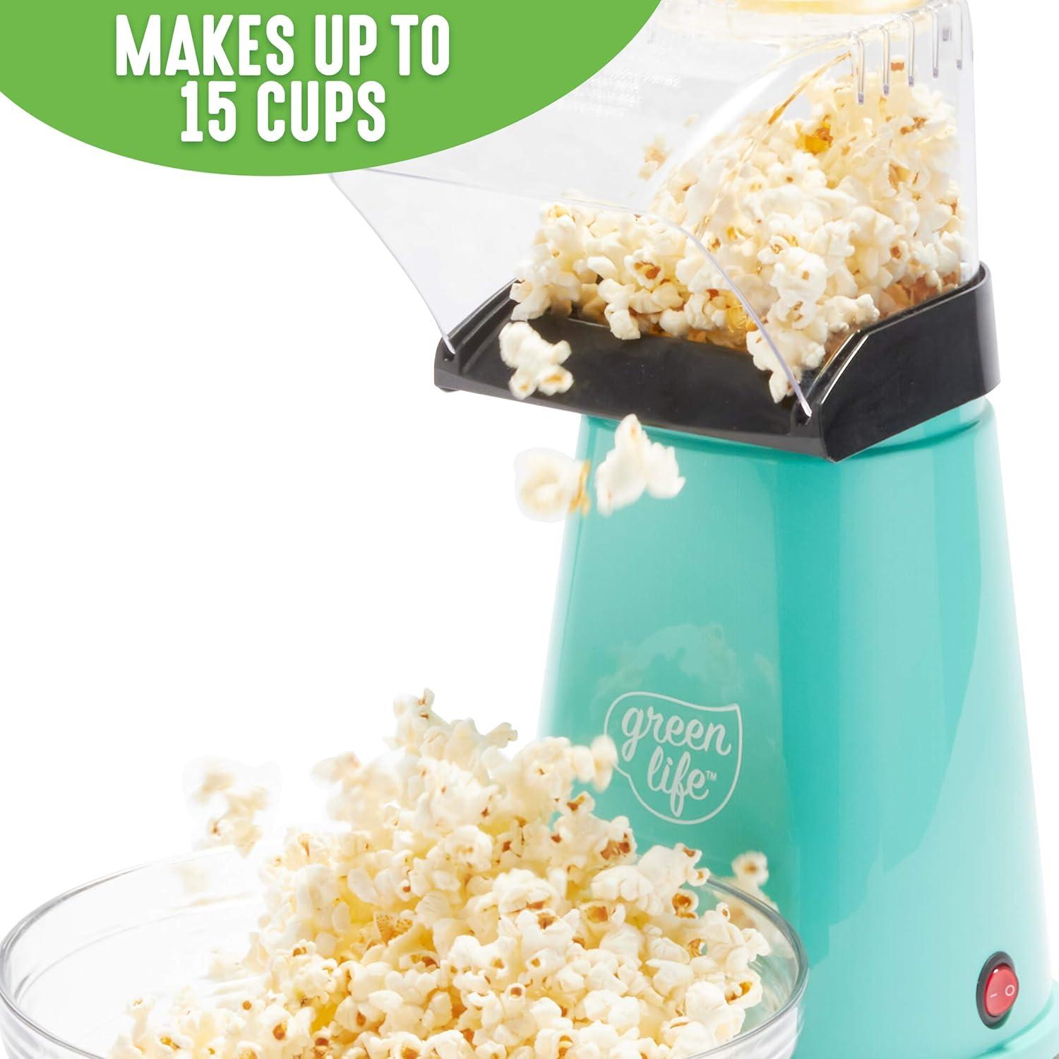 Fabricante de Palomitas Eléctrico GreenLife 18 Tazas Turquesa