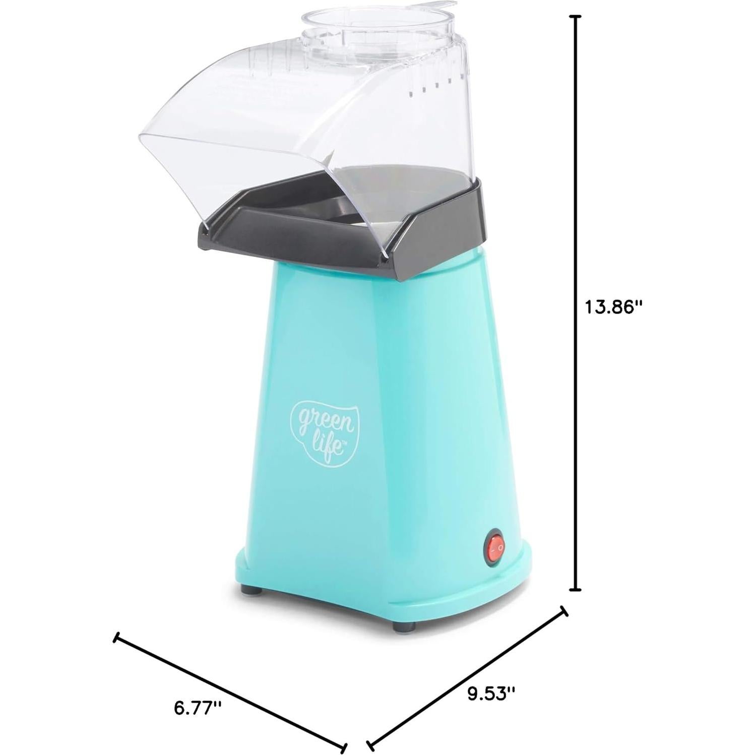 Fabricante de Palomitas Eléctrico GreenLife 18 Tazas Turquesa