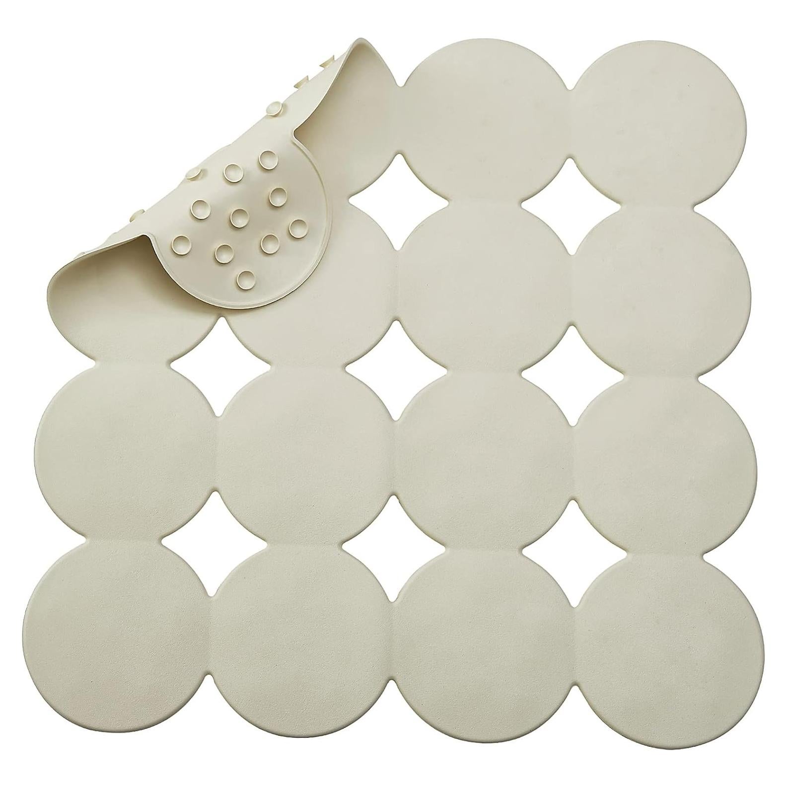 Alfombrilla de Ducha Antideslizante Webos Beige 53x53 cm