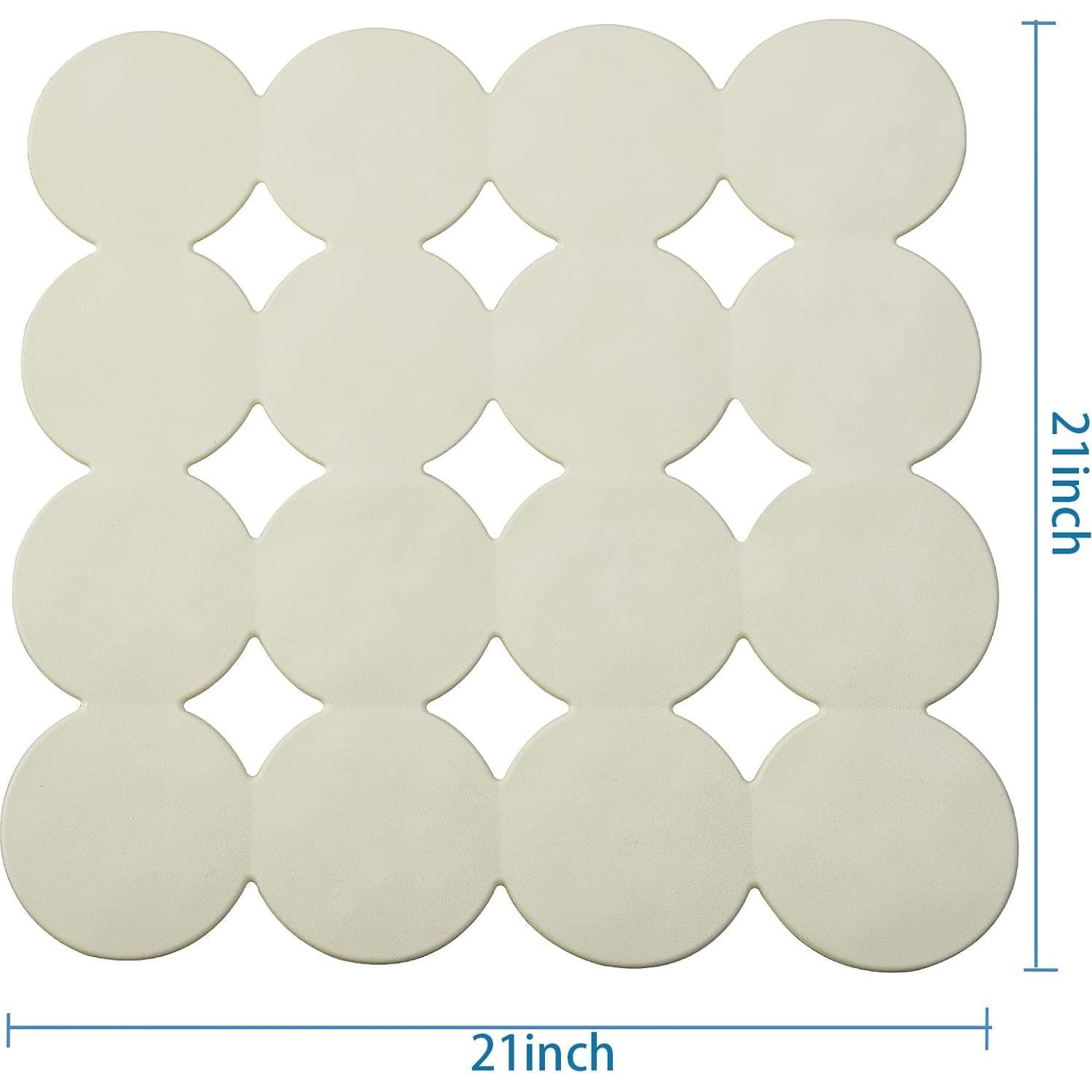 Alfombrilla de Ducha Antideslizante Webos Beige 53x53 cm