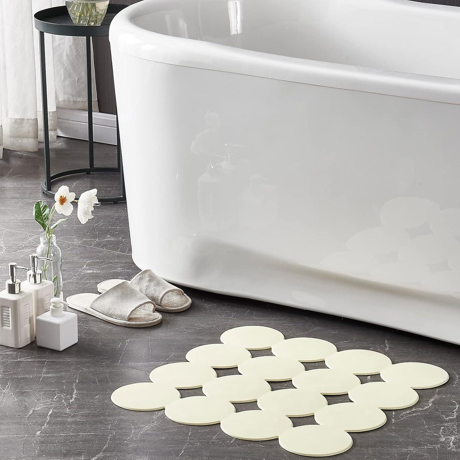 Alfombrilla de Ducha Antideslizante Webos Beige 53x53 cm