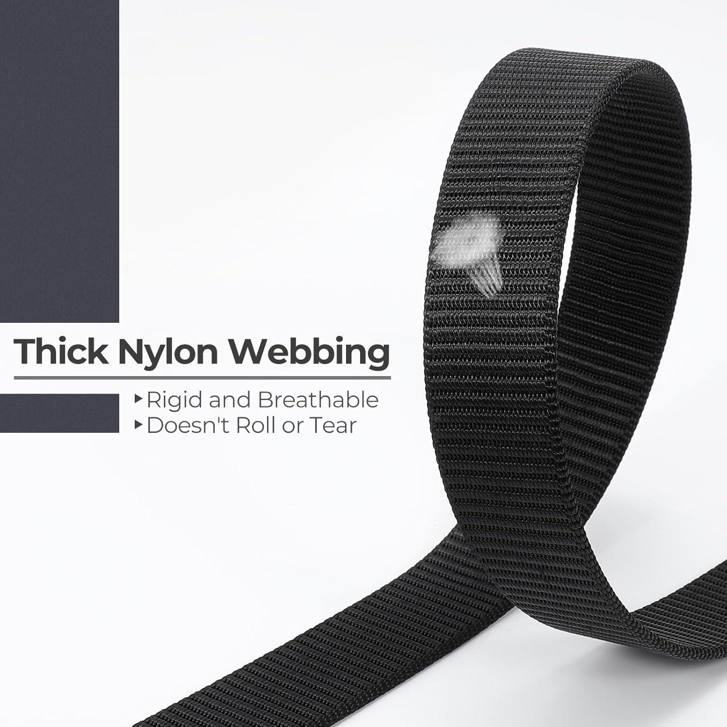 Cinturón Ratchet SANSTHS para Hombres Ajustable Negro 3,18 cm