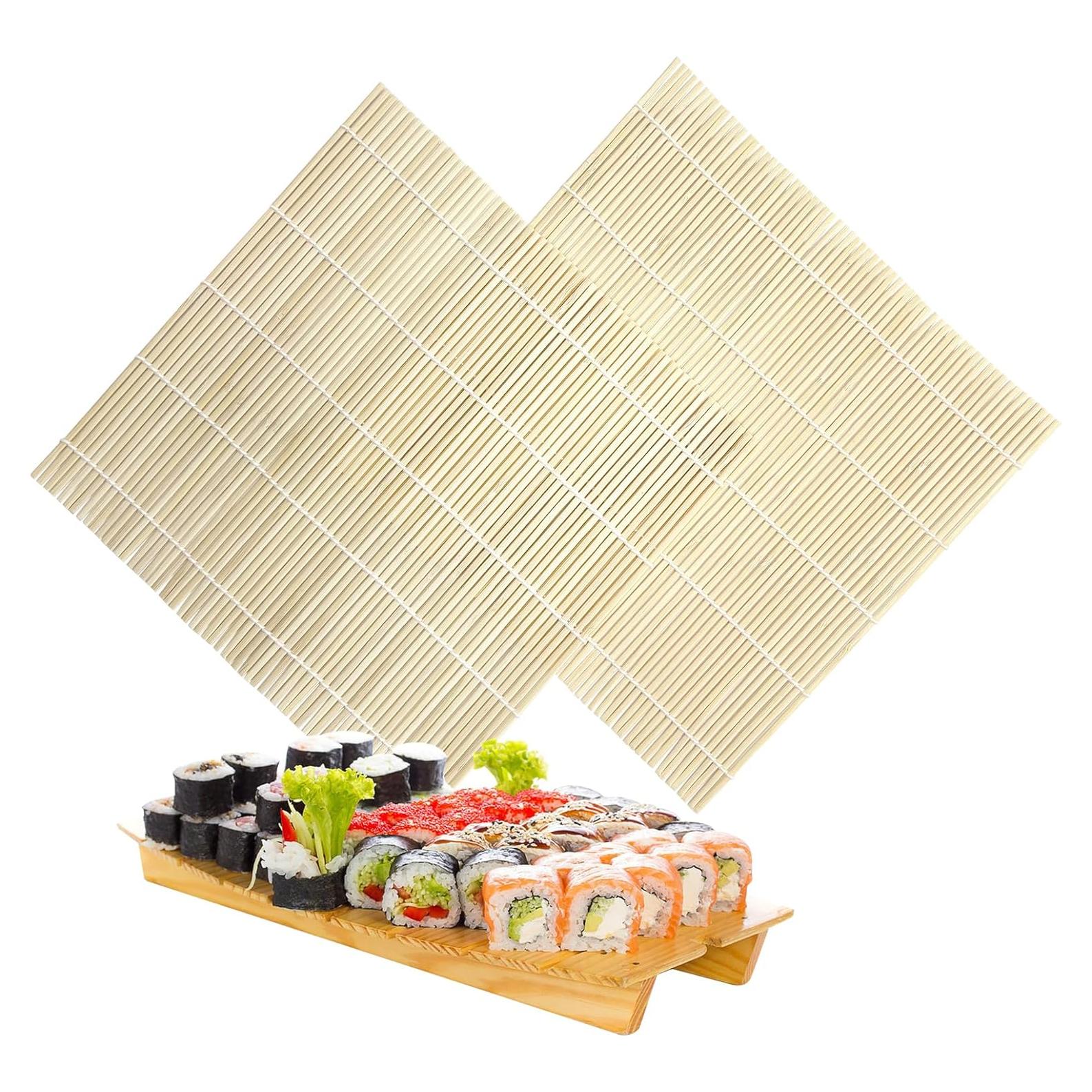 Juego de Esteras de Bambú Upoomart para Hacer Sushi - 2 Pack