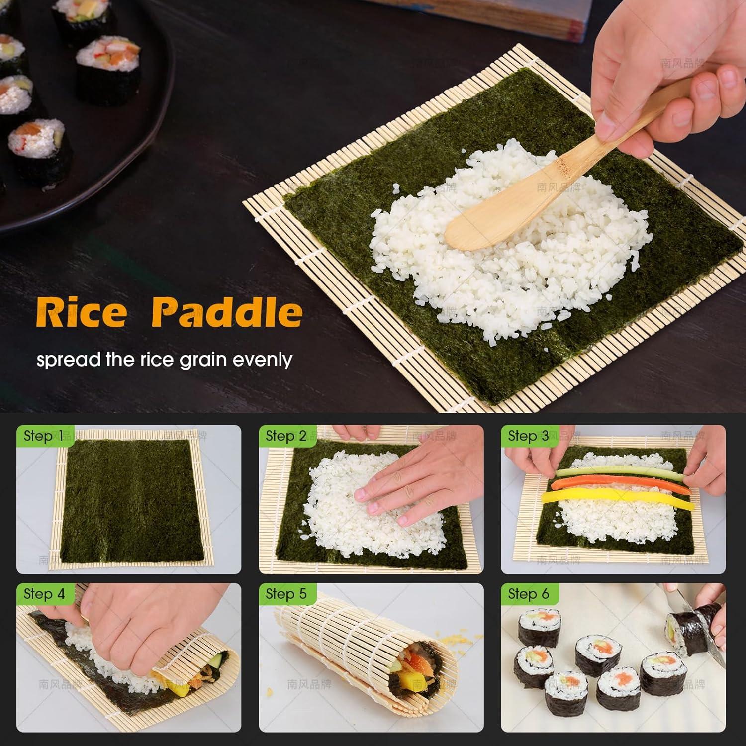 Juego de Esteras de Bambú Upoomart para Hacer Sushi - 2 Pack