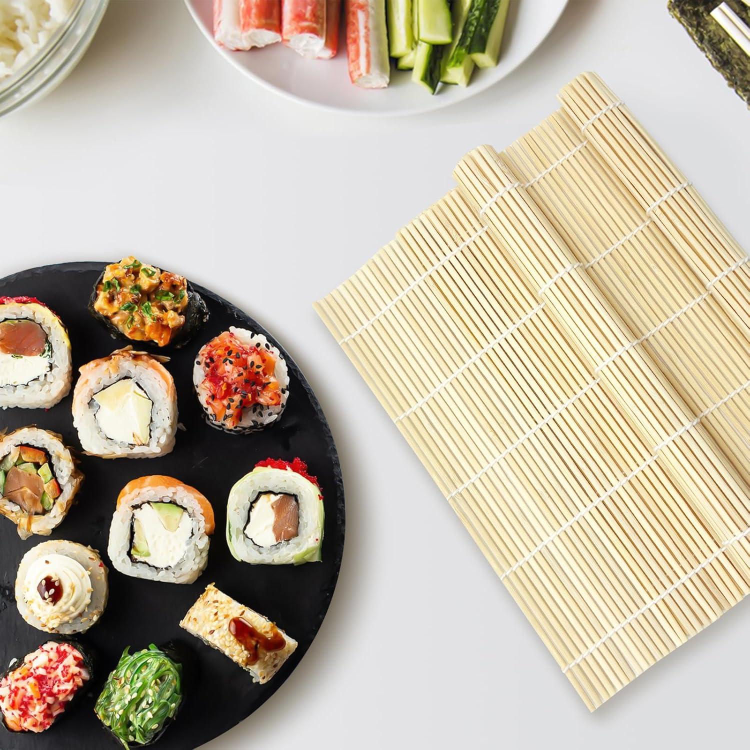Juego de Esteras de Bambú Upoomart para Hacer Sushi - 2 Pack