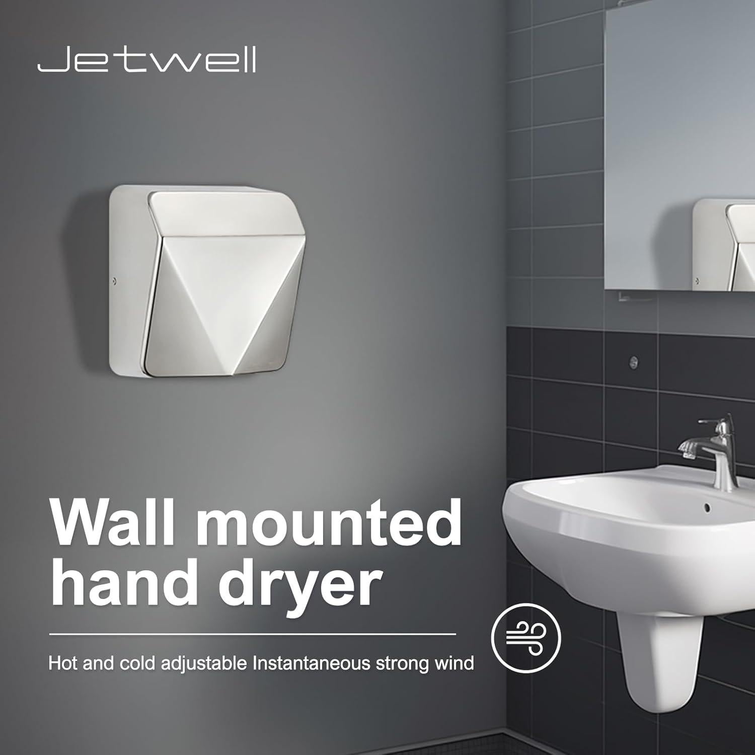 Secador de Manos JETWELL JW3001 Acero Inoxidable Automático