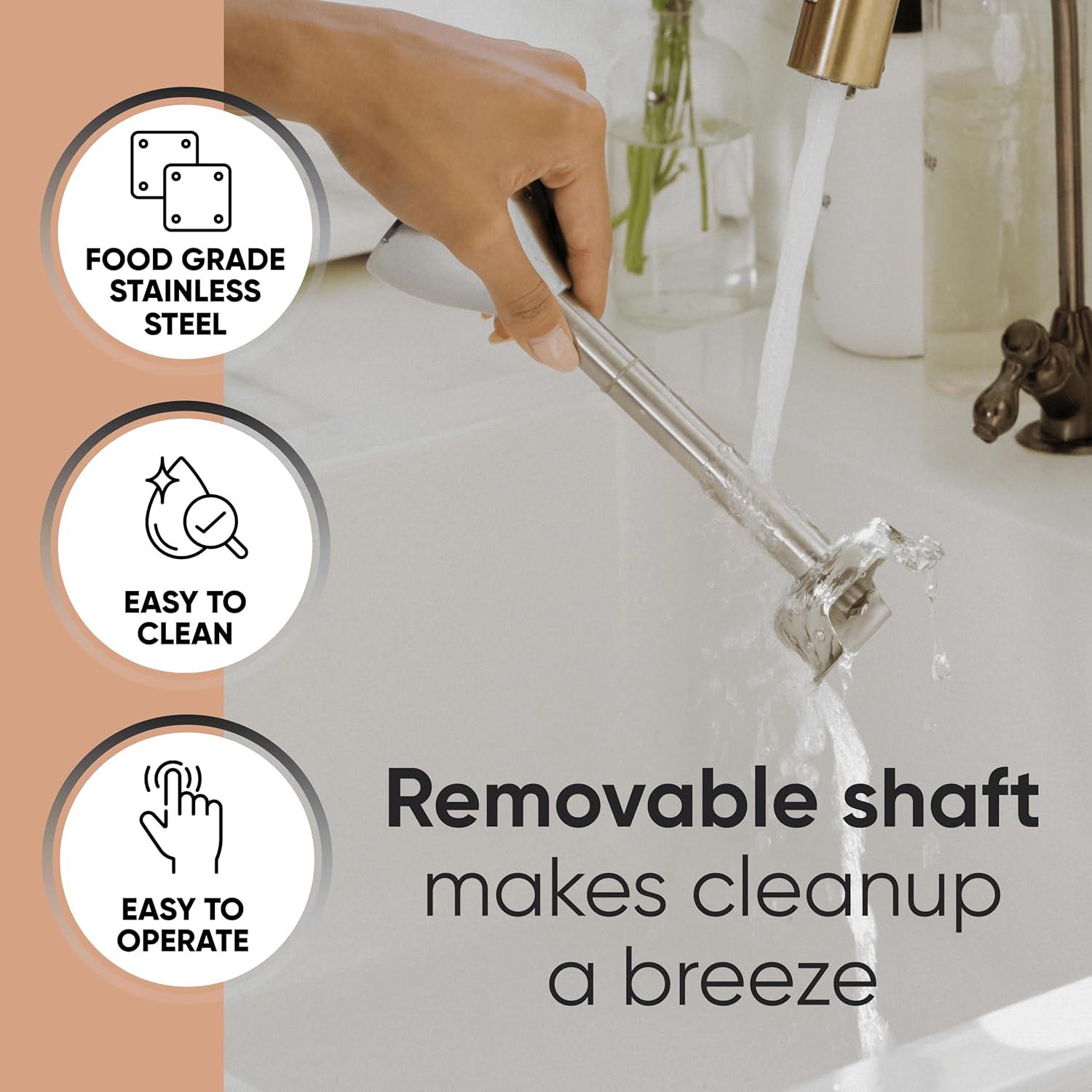 Batidora de Inmersión TK Tartle Kitchen 220W con Velocidad Ajustable