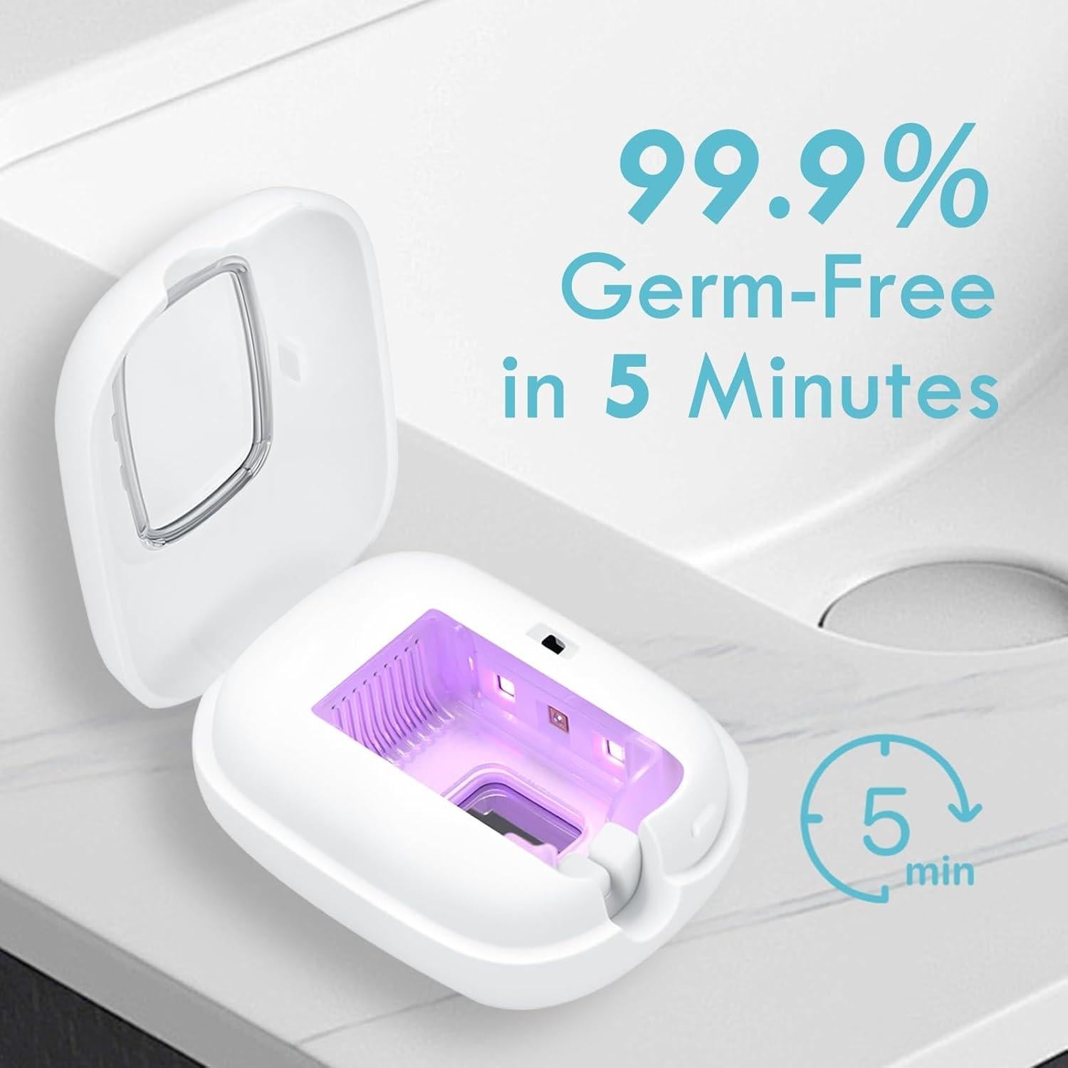 Desinfectante de Cepillos de Dientes UV-C RILIZER Blanco Recargable