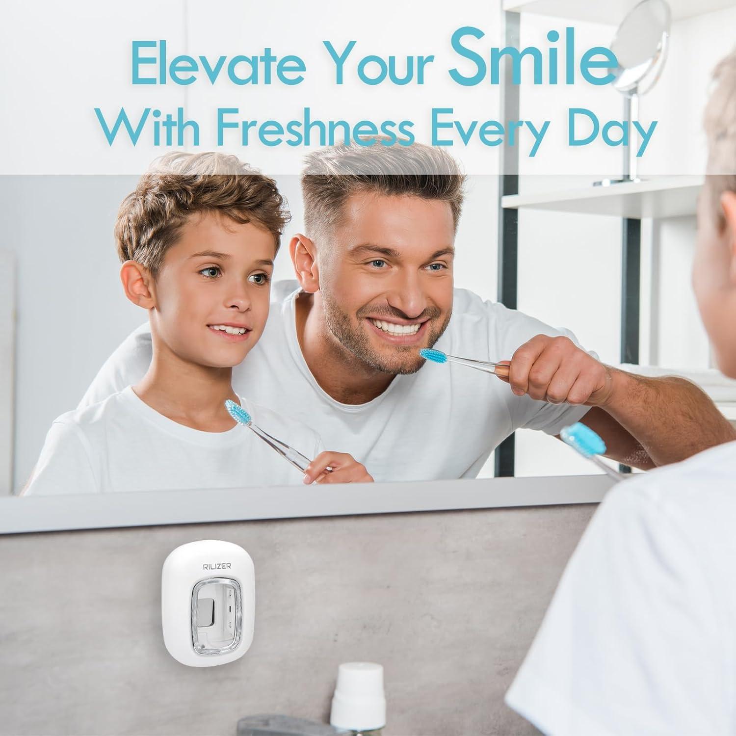 Desinfectante de Cepillos de Dientes UV-C RILIZER Blanco Recargable