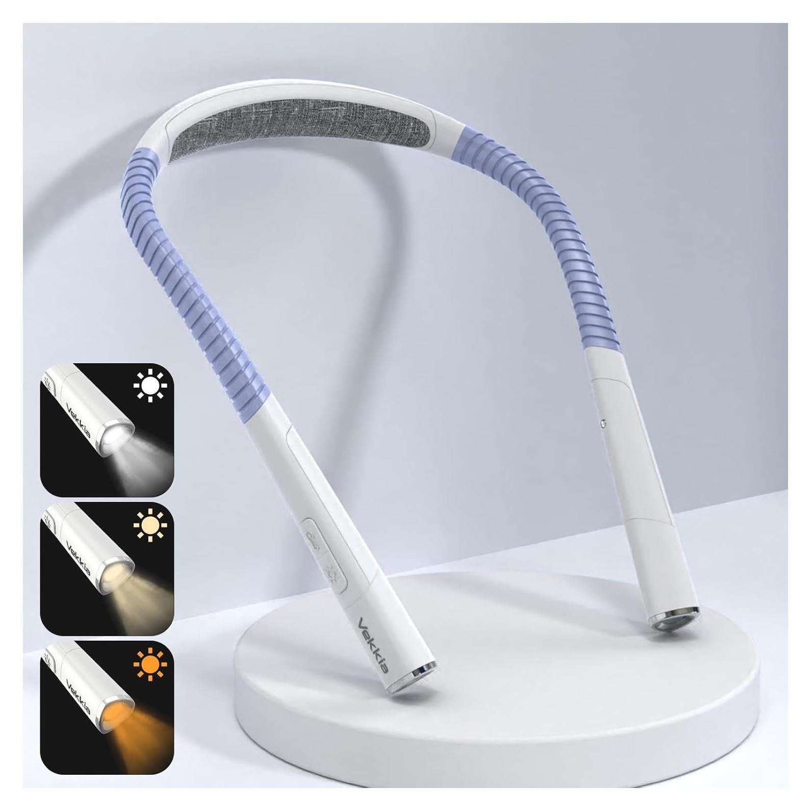 Luz de Lectura LED Vekkia Recargable para el Cuello 3 Colores