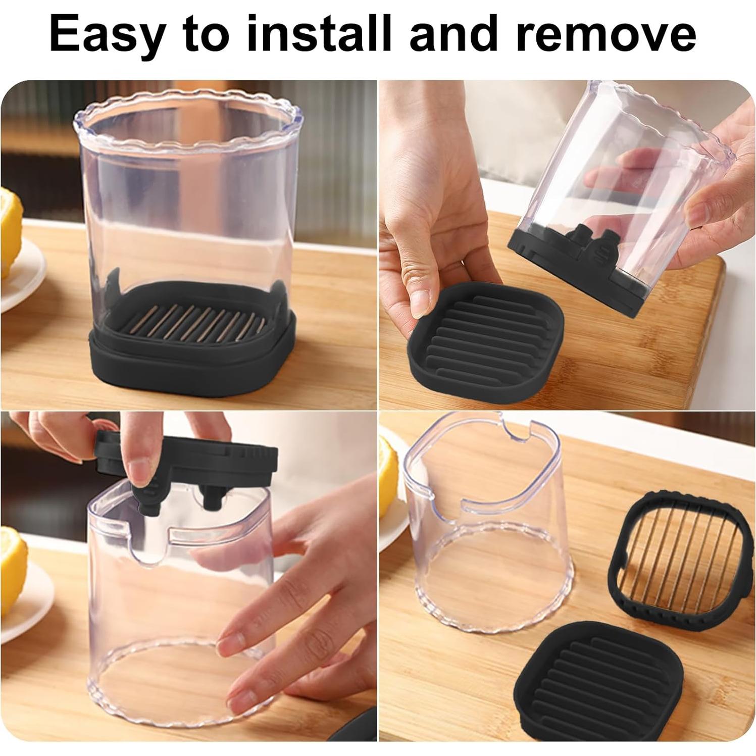 Cortador de Frutas CEHNCEH - Taza Cortadora Manual Negra